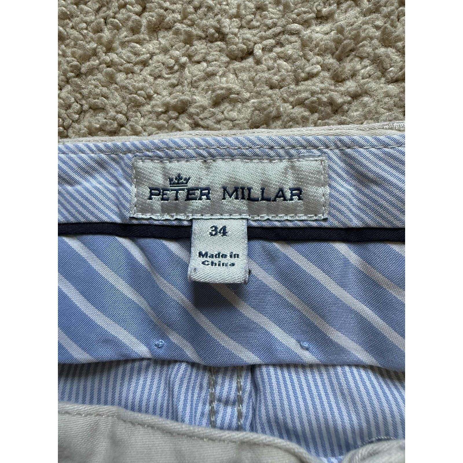 Peter Millar Peter Millar Flat Front Trouser Pants Beige Men's Size 34 Size US 34 / EU 50 - 5 Thumbnail