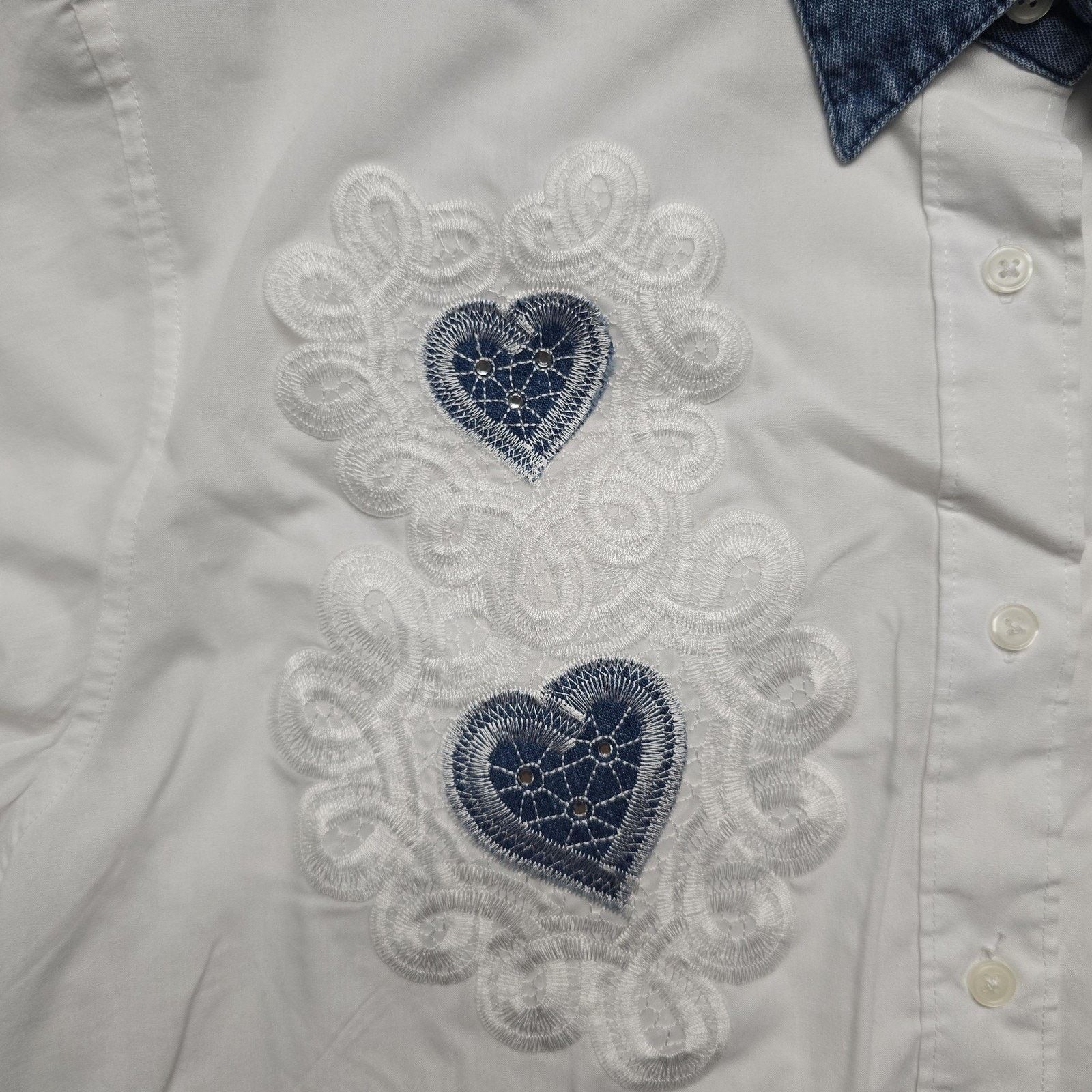 Vintage Vintage Las Olas Blouse L Coquette Western Heart Lace Pocket Size L / US 10 / IT 46 - 4 Thumbnail