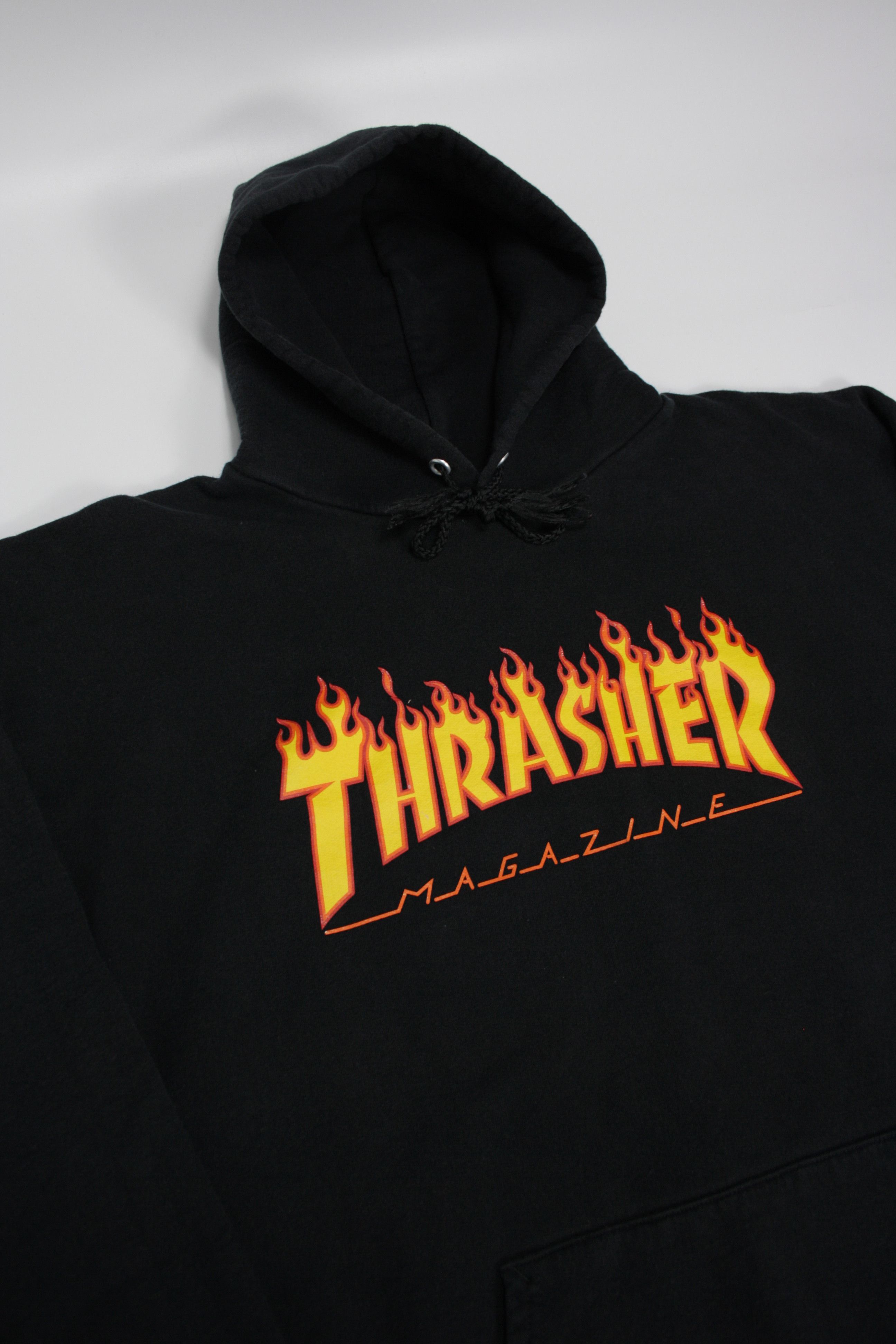 Thrasher × Vintage Thrasher Magazine Washed Pullover Flame Hoodie Size US XL / EU 56 / 4 - 2 Thumbnail