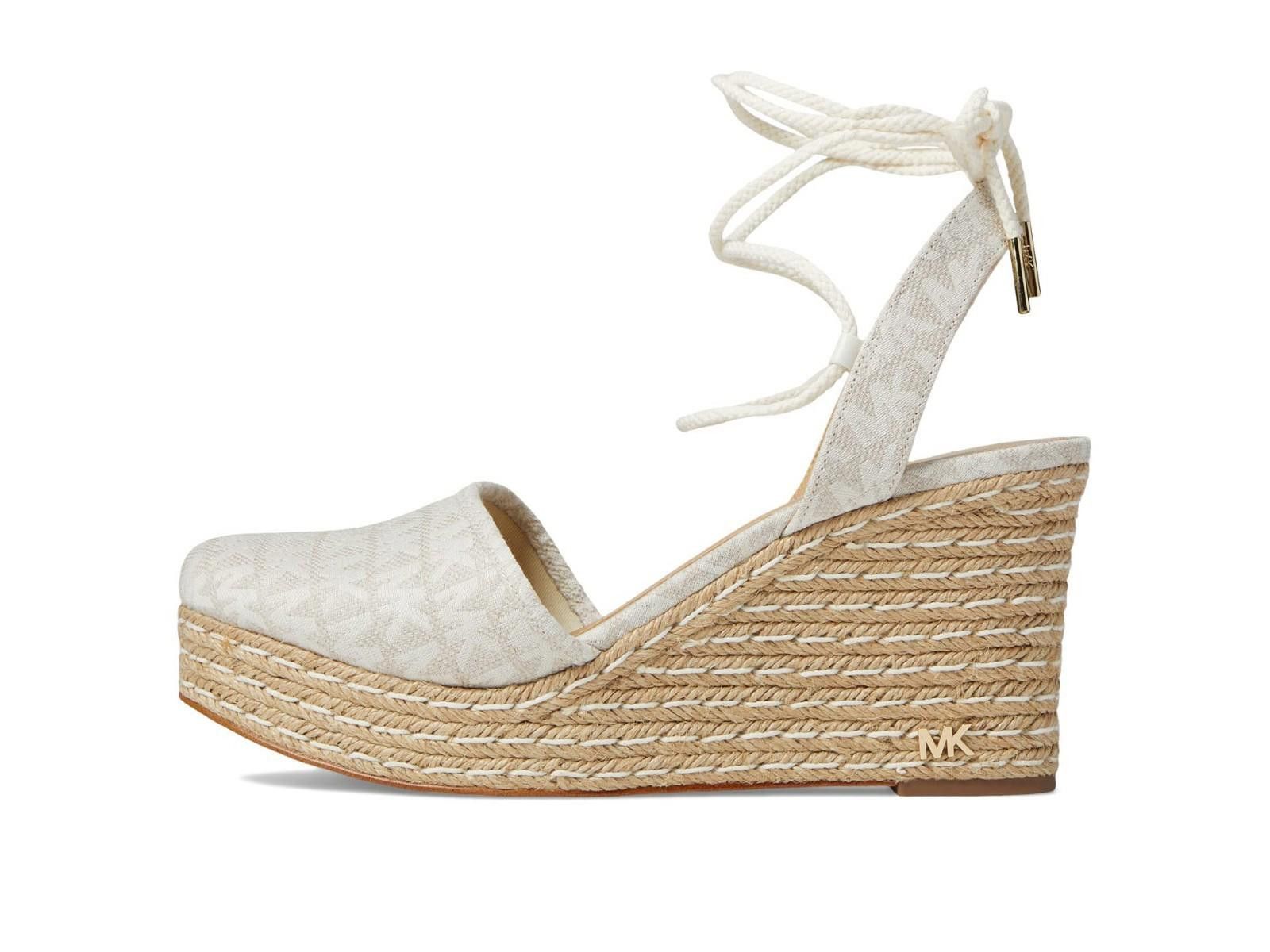 Michael Kors Michael Kors Margie Closed Toe Wedge Sandals Natural 7.5 NEW Size US 7.5 / IT 37.5 - 3 Thumbnail