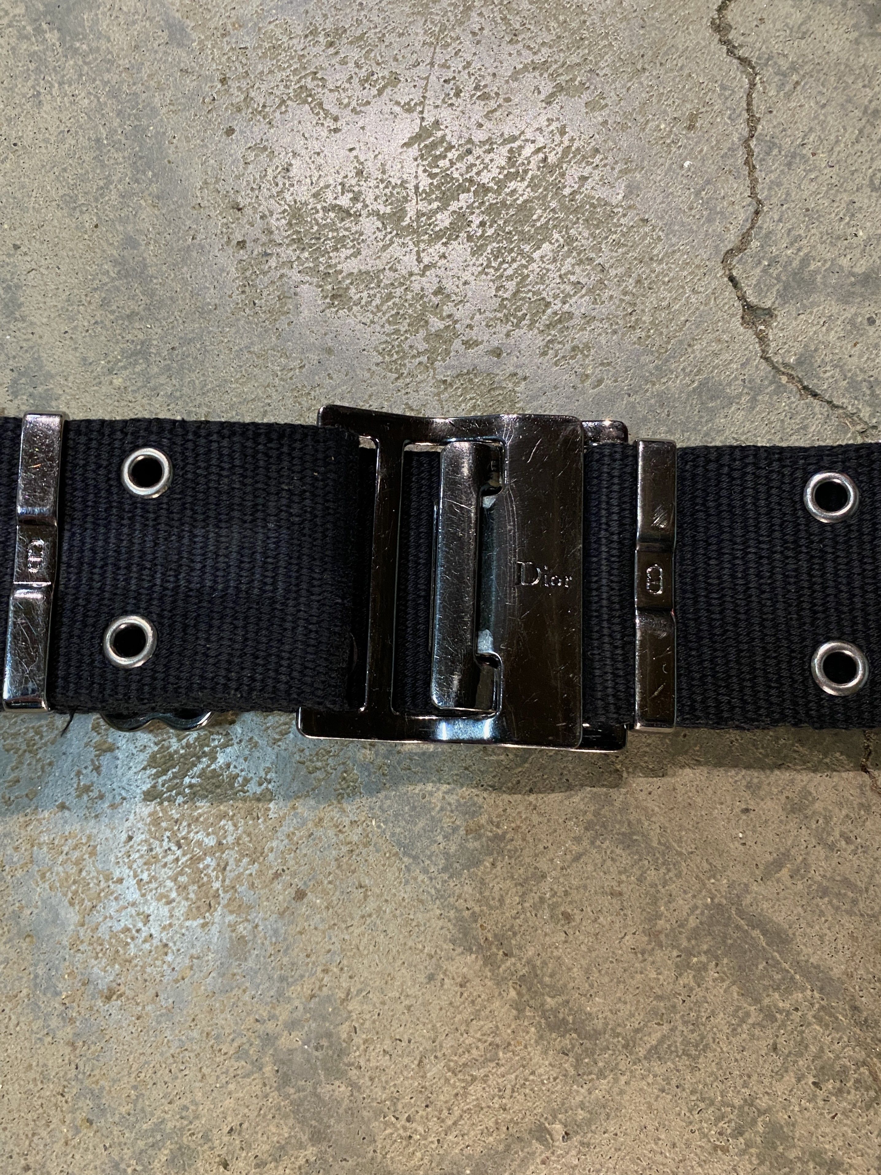 Dior Christian Dior SS02 “Street Chic” Canvas Black Cargo Belt Size ONE SIZE - 10 Thumbnail