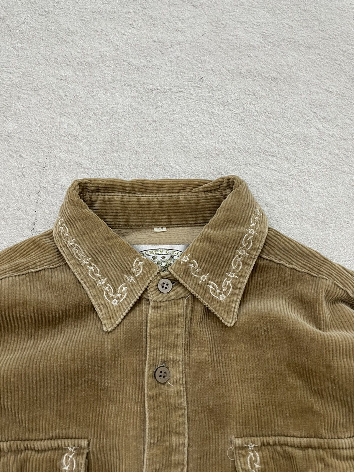 Japanese Brand 2000s Japanese Corduroy Shirt Y2K Fuga Goa Embroidered LGB Size US XL / EU 56 / 4 - 3 Thumbnail