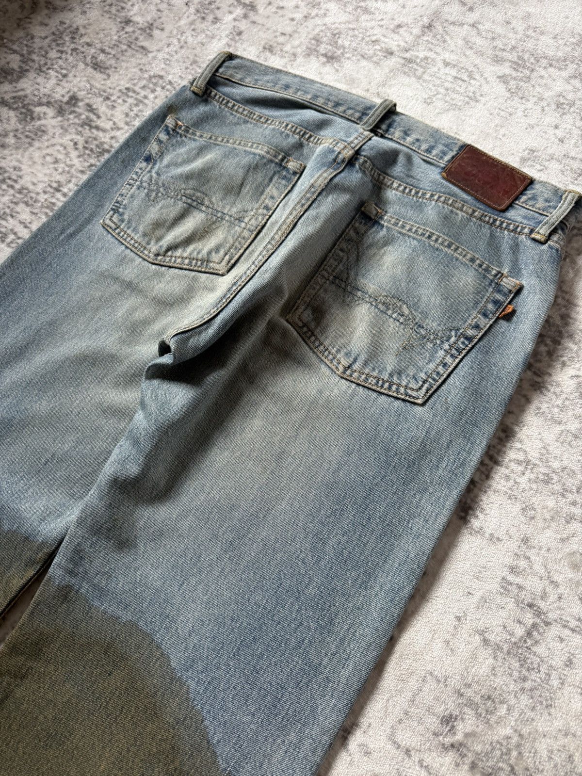 Japanese Brand Edwin 505 Trompe L’oeil Earthy Mud Dipped Selvedge Jeans Size US 34 / EU 50 - 15 Thumbnail