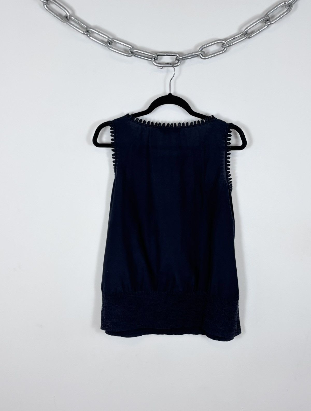 Weekend Max Mara Weekend Max Mara Women’s Navy Sleeveless Tank Top Blouse Size M / US 6-8 / IT 42-44 - 10 Thumbnail