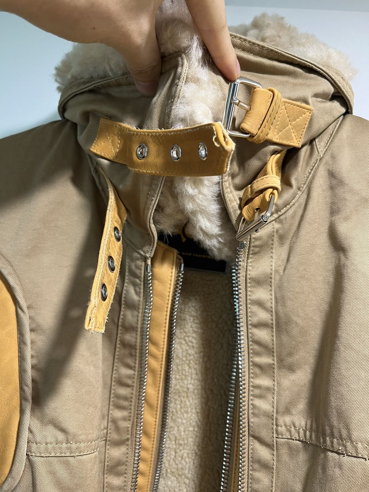Diesel Diesel W-Dieter shearling-collar coat Size US M / EU 48-50 / 2 - 5 Thumbnail