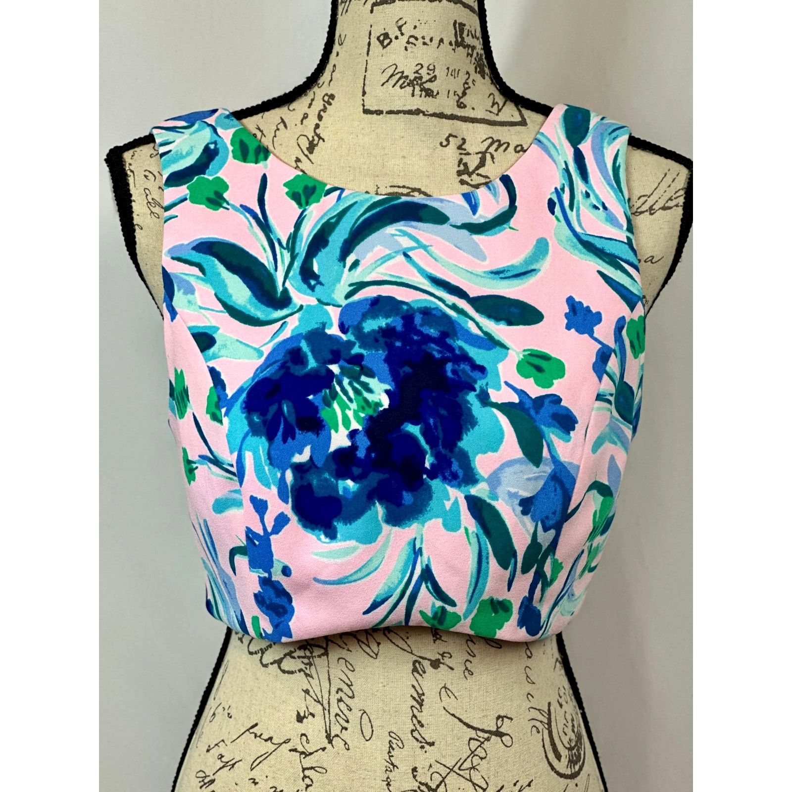 Lilly Pulitzer Lilly Pulitzer Jemma Crop Top Floral Print Sleeveless 4 Size S / US 4 / IT 40 - 3 Thumbnail