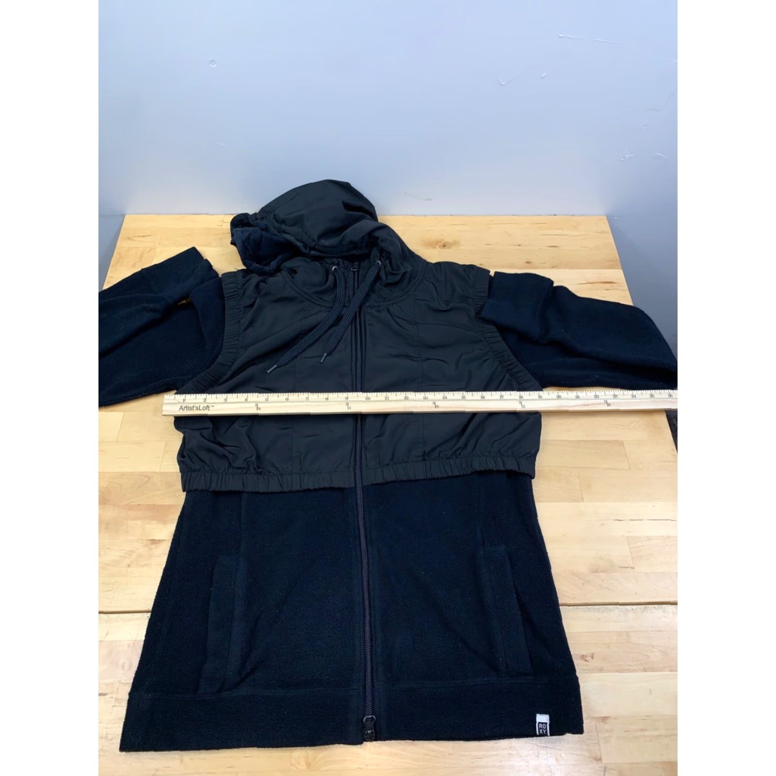 Vintage Roxy Jacket Womens M Black Casual Full Zip Hooded 10405 Size M / US 6-8 / IT 42-44 - 4 Thumbnail