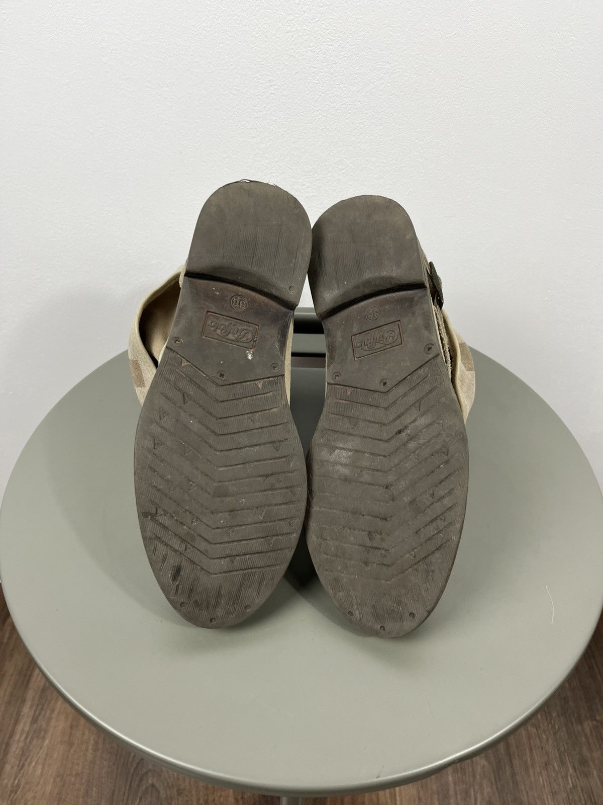 Vintage Buffalo Suede Foldover Buckle Boots Women’s Size 36 Beige Size US 5.5 / IT 35.5 - 11 Thumbnail