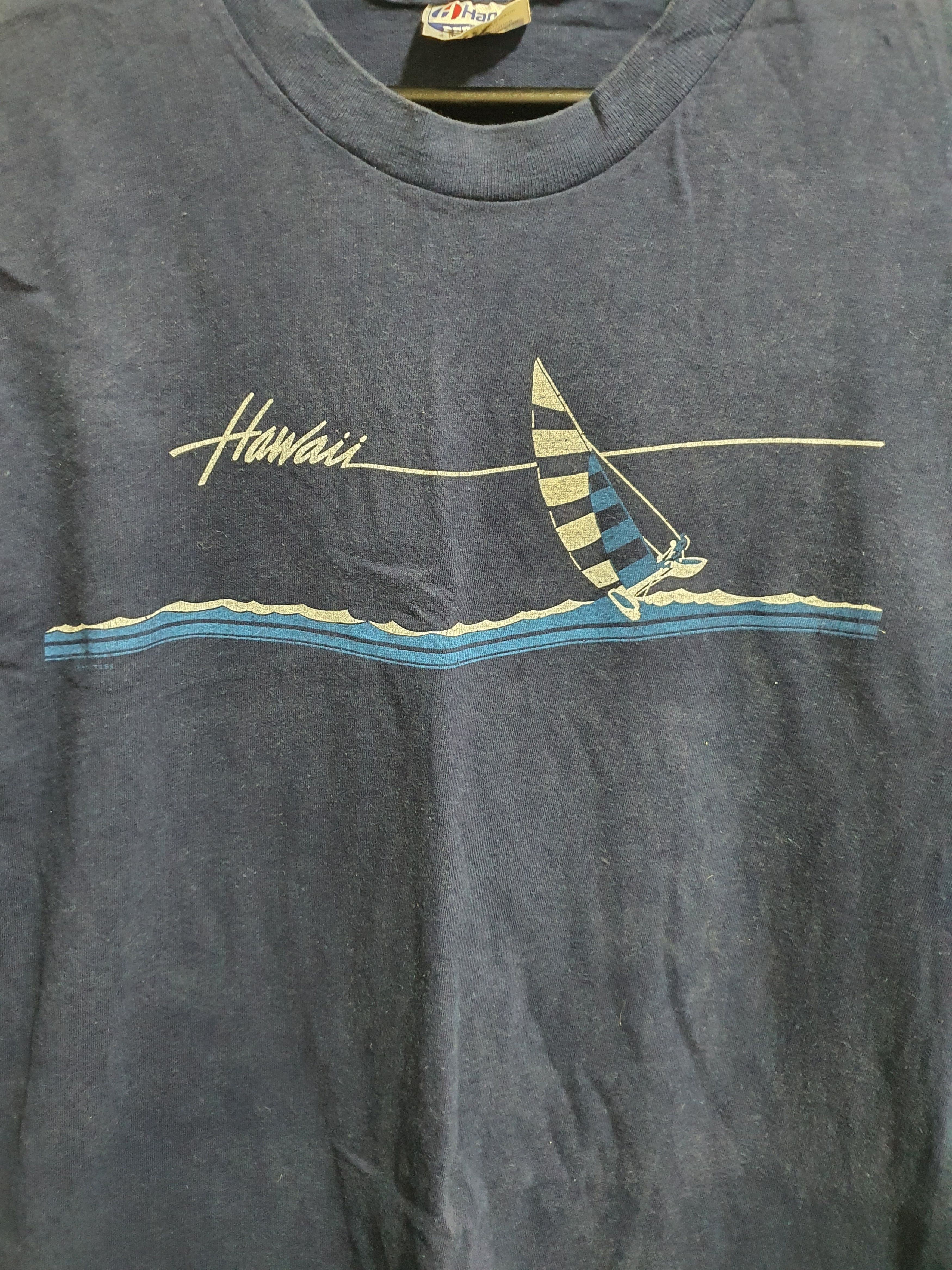Hanes × Vintage VINTAGE HAWAII SAILER 22/29 USA RARE LONG SLEEVE T-SHIRT Size US XL / EU 56 / 4 - 6 Thumbnail