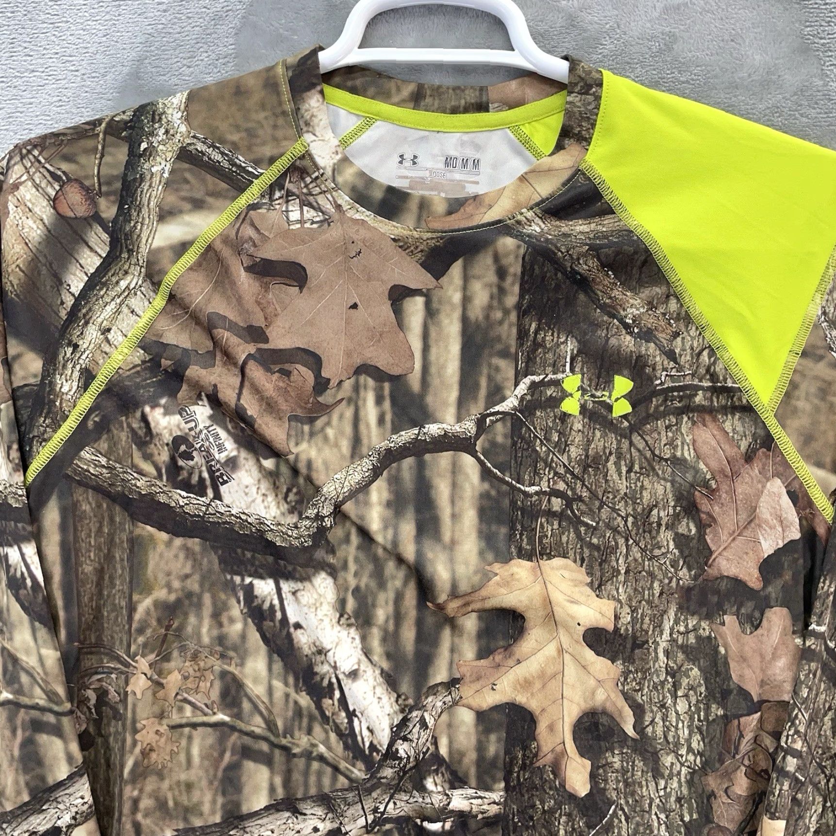 Under Armour Under Armour Shirt Men's M Camouflage HeatGear Long Sleeve Crew Neck Mulitcolor Polyester Size US M / EU 48-50 / 2 - 2 Thumbnail