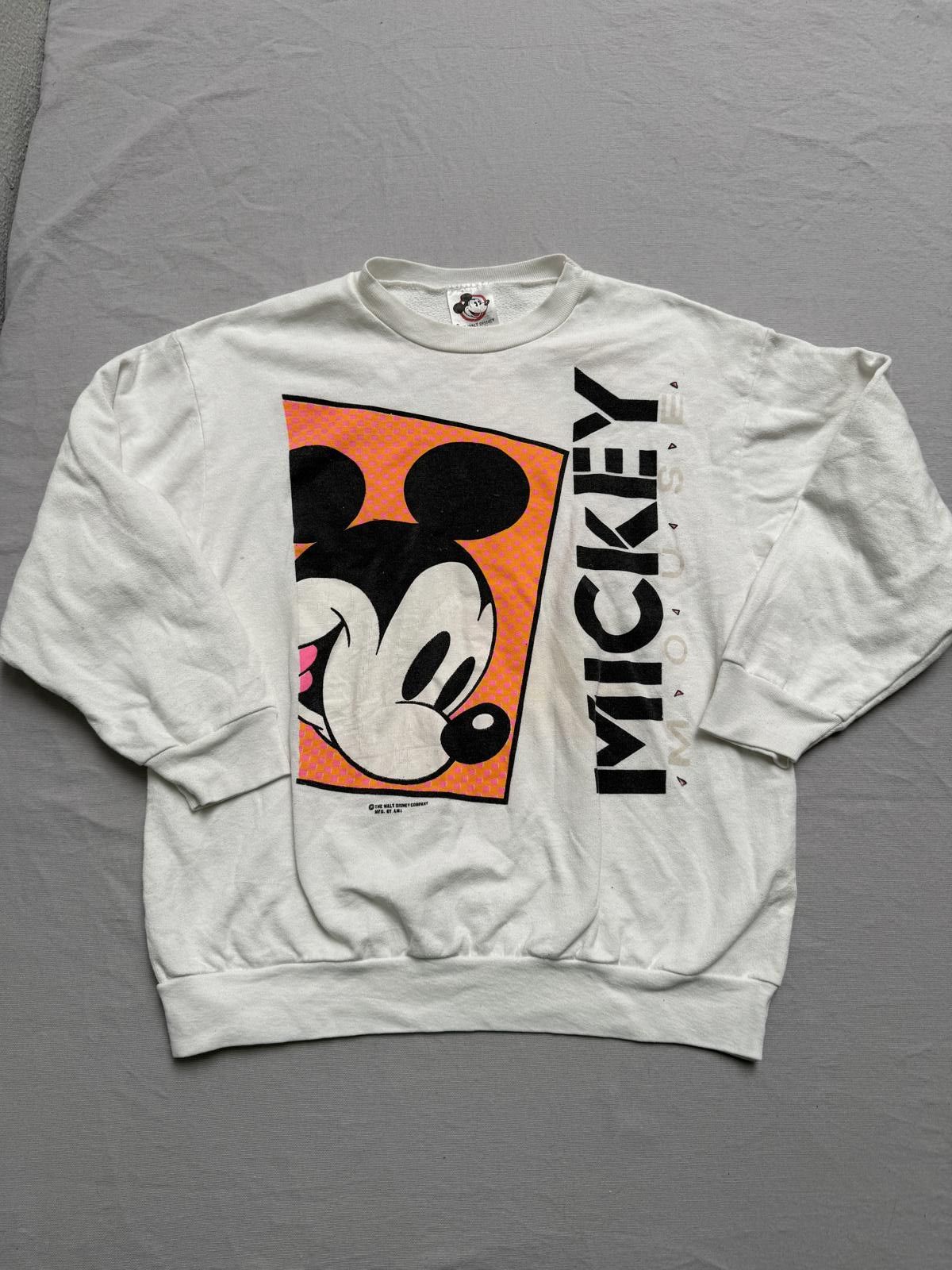 Other Vintage 80s Disney Mickey Mouse Neon Boxy Sweater Crew - M Size US M / EU 48-50 / 2 - 1 Thumbnail