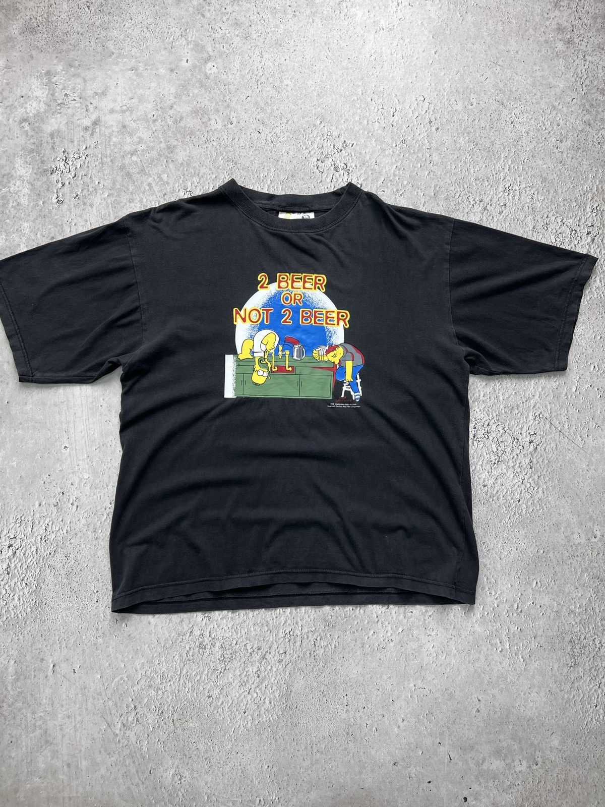Vintage VINTAGE RETRO 90s Simpson t-shirt TWO BEER OR NOT TWO BEER Size US XL / EU 56 / 4 - 1 Thumbnail