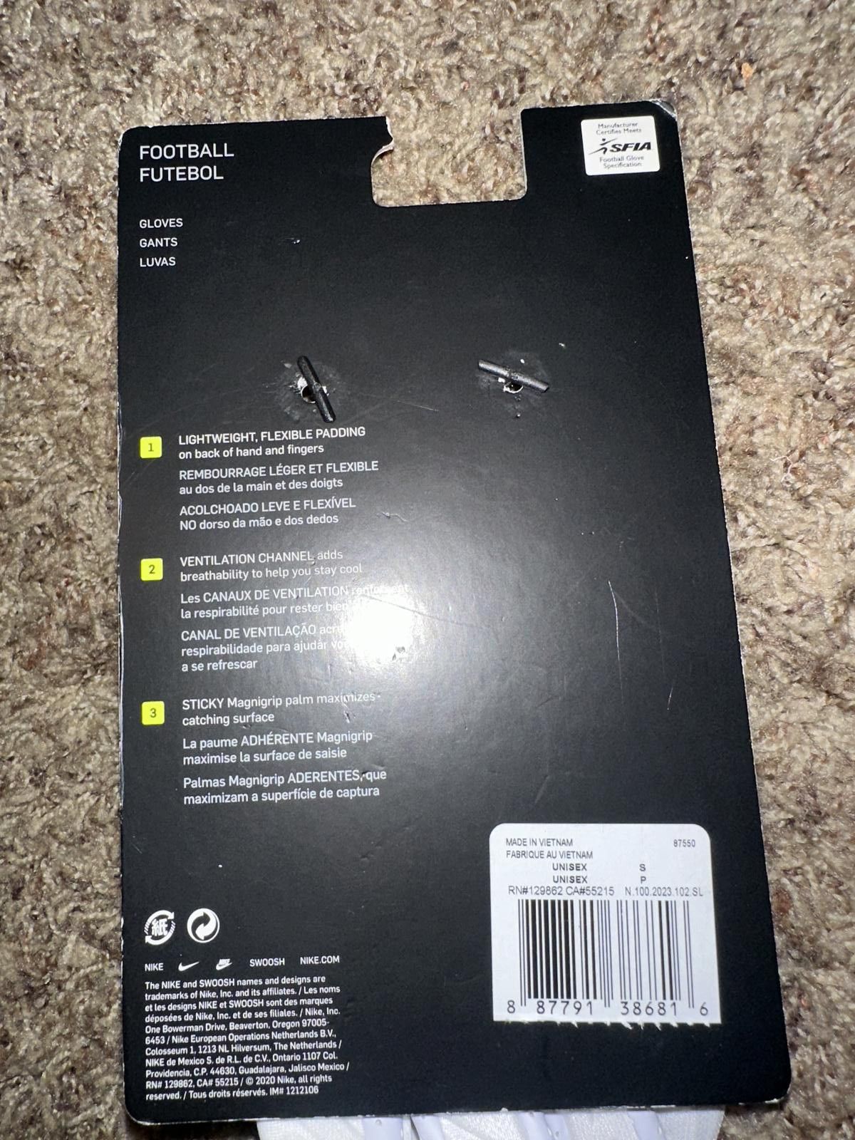 Nike Nike Men’s White Superbad 6.0 Football Gloves Size ONE SIZE - 10 Thumbnail
