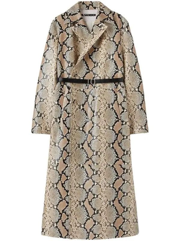 Jil Sander o1w1db10825 Long Coat in Multicolor Size L / US 10 / IT 46 - 1 Thumbnail