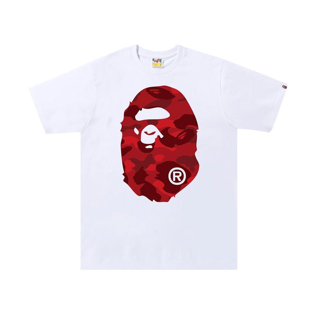 Bape Color Camo Big Ape Head Tee 'White/Red' Size US M / EU 48-50 / 2 - 1 Thumbnail