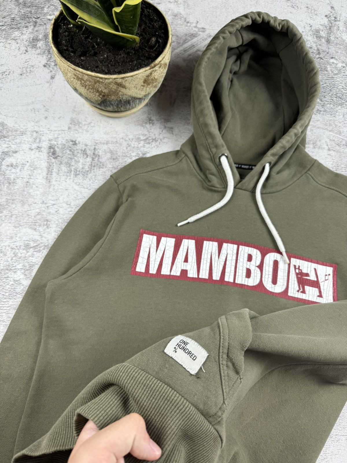 Mambo Mambo Distressed Dog logo Retro Surf Wear Skate Green Hoodie Size US S / EU 44-46 / 1 - 7 Thumbnail