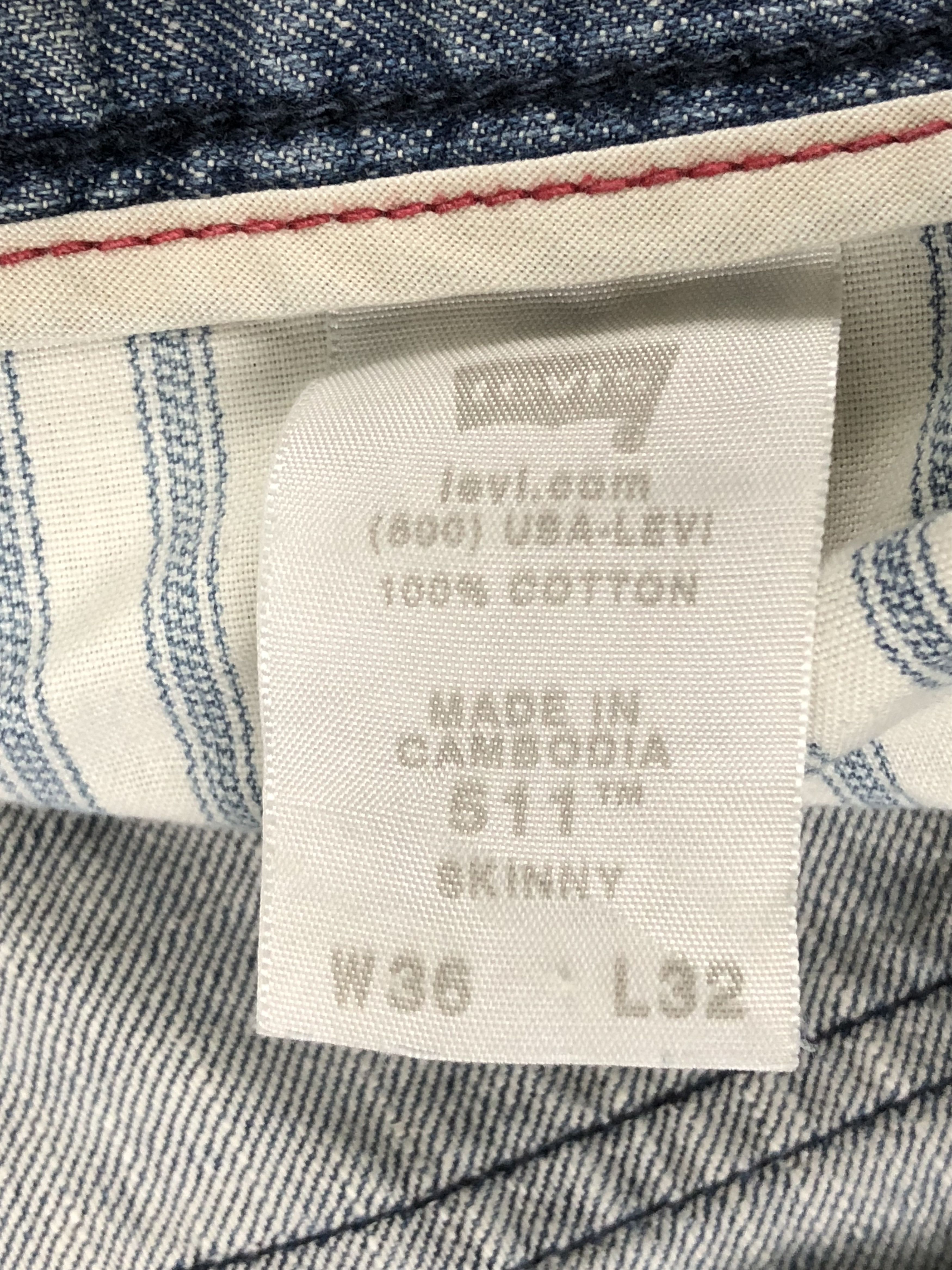 Levi's Vintage Distressed Levis 511 Light Washed Jeans DPP0253 Size US 36 / EU 52 - 6 Thumbnail