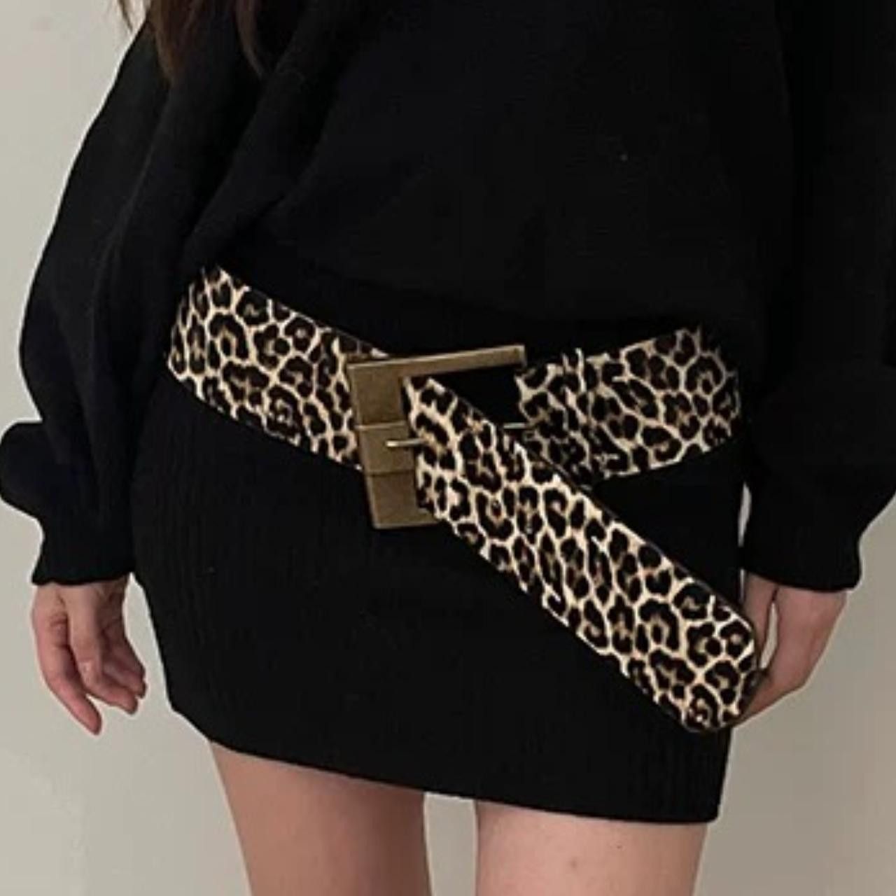 Japanese Brand Y2K Chunky Oversized Buckle Animal Print Boho Belt Size ONE SIZE - 2 Thumbnail