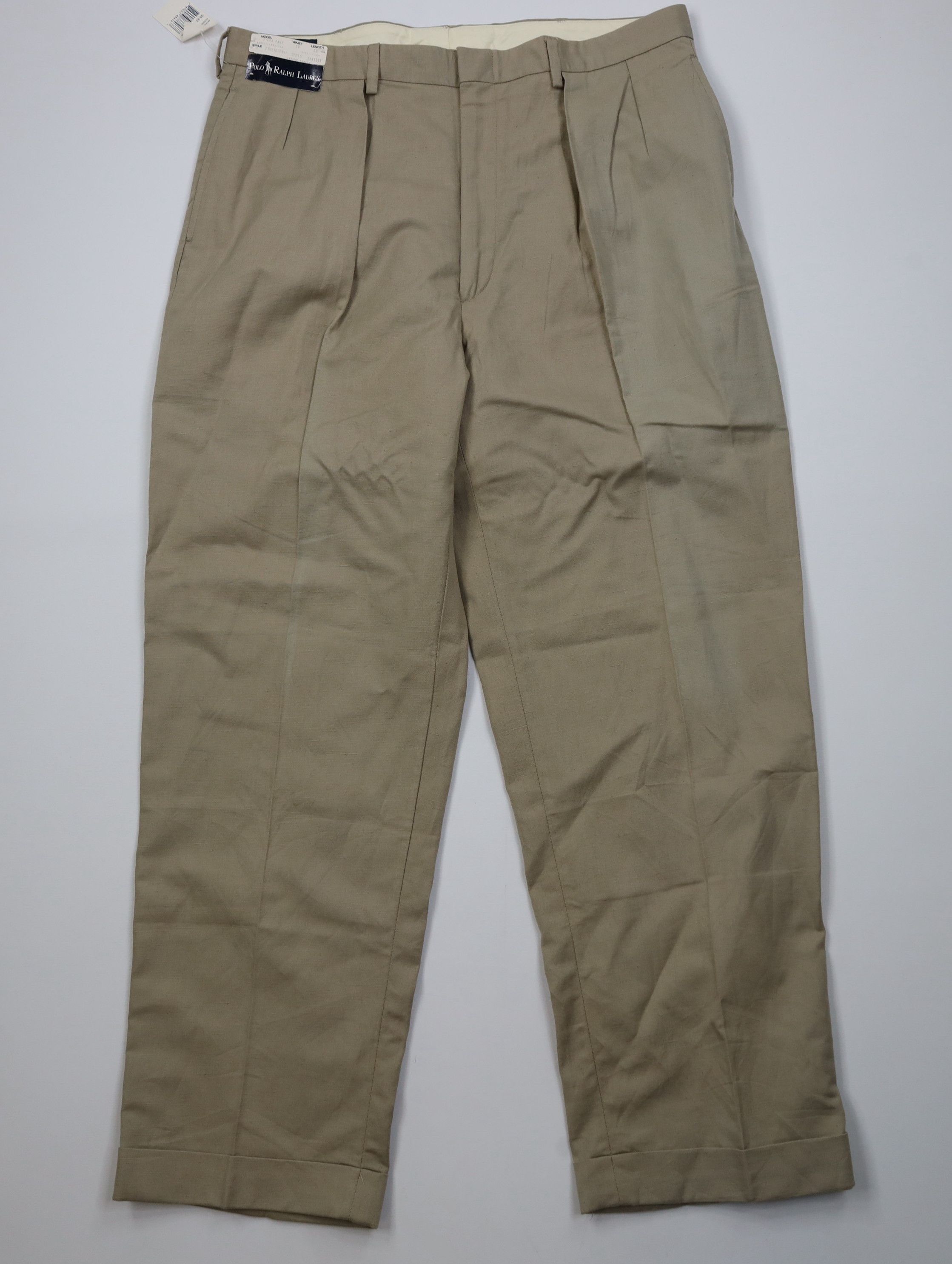 Polo Ralph Lauren Deadstock Vintage 90s Ralph Lauren Wide Leg Chino Pants USA Size US 38 / EU 54 - 1 Thumbnail