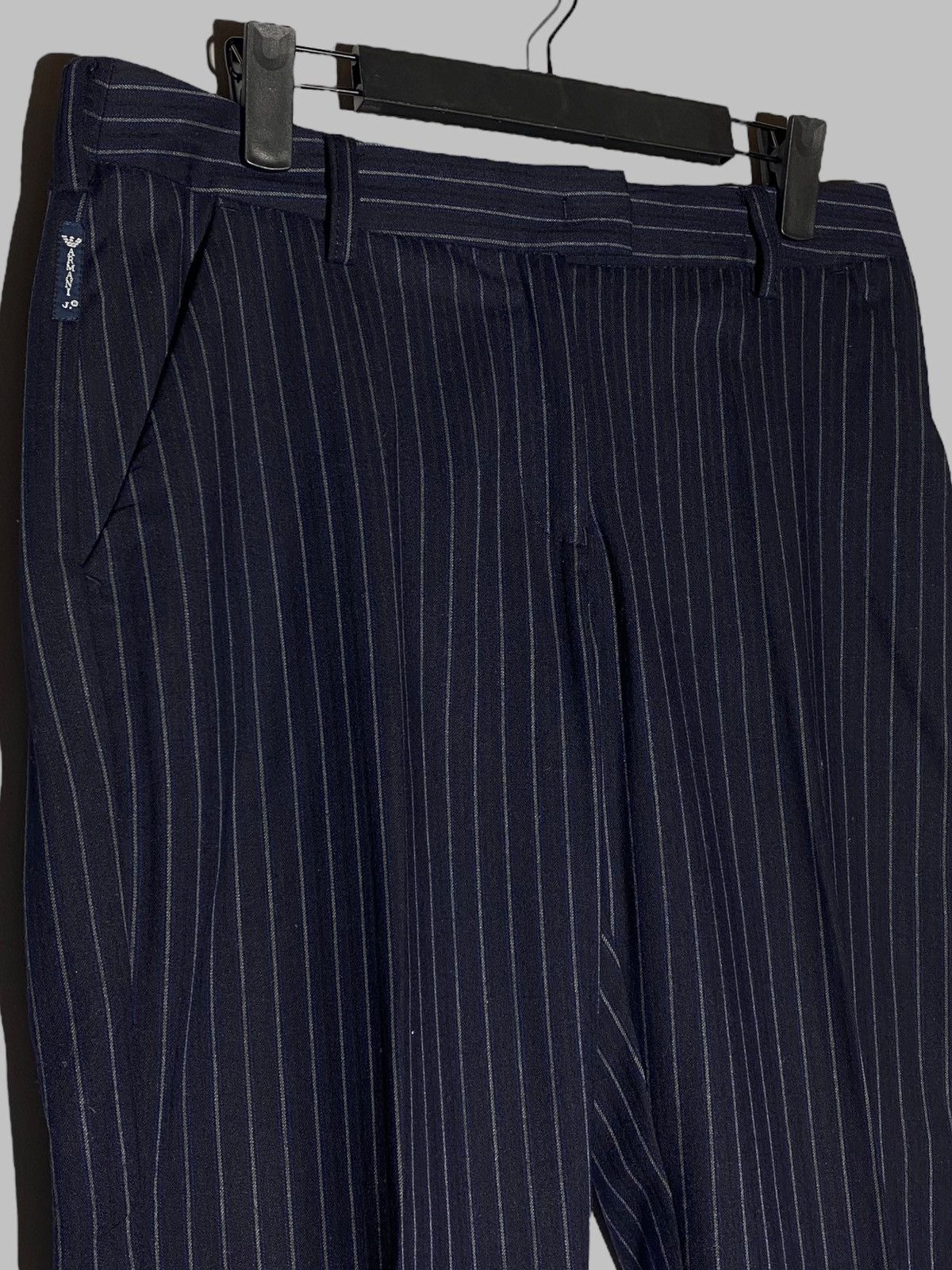 Armani Vintage Armani Jeans Wool Striped Suit Balzer + Pants Womens Size M / US 6-8 / IT 42-44 - 21 Thumbnail