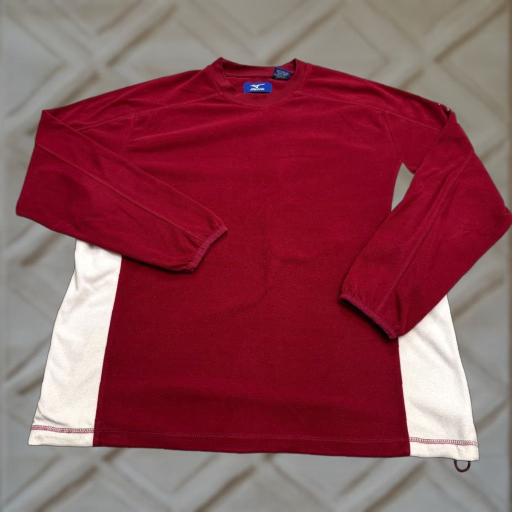 Mizuno VINTAGE Mizuno Sweatshirt Shirt Mens Large Red White Crew Neck Pullover Fleece Logo All Seasons Outdoor Sports Streetwear Casual 90s Size US L / EU 52-54 / 3 - 1 Thumbnail