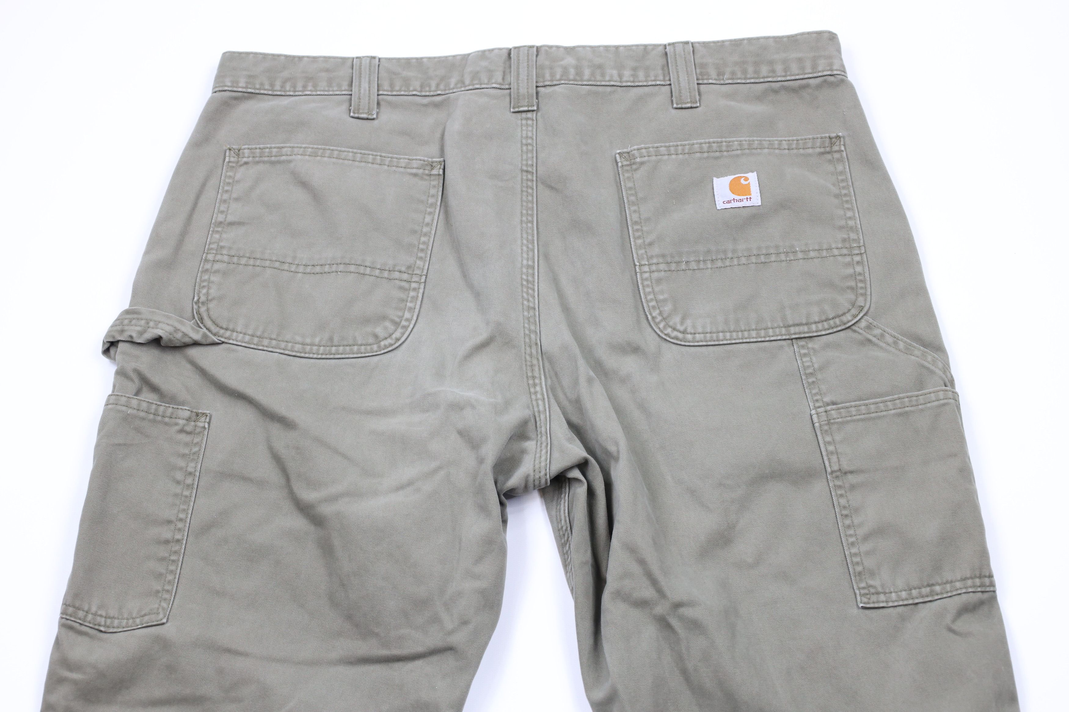 Carhartt × Vintage Vintage Carhartt Out Wide Leg Dungaree Carpenter Pants Green Size US 38 / EU 54 - 10 Thumbnail