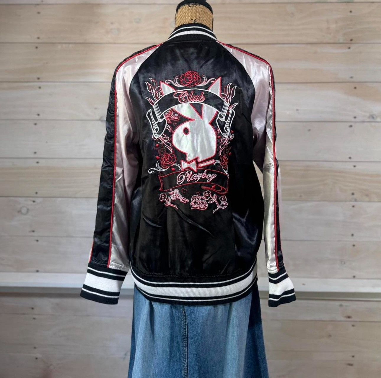 Playboy Vintage Playboy Y2K Club Playboy Reversible bomber jacket Size US S / EU 44-46 / 1 - 1 Thumbnail