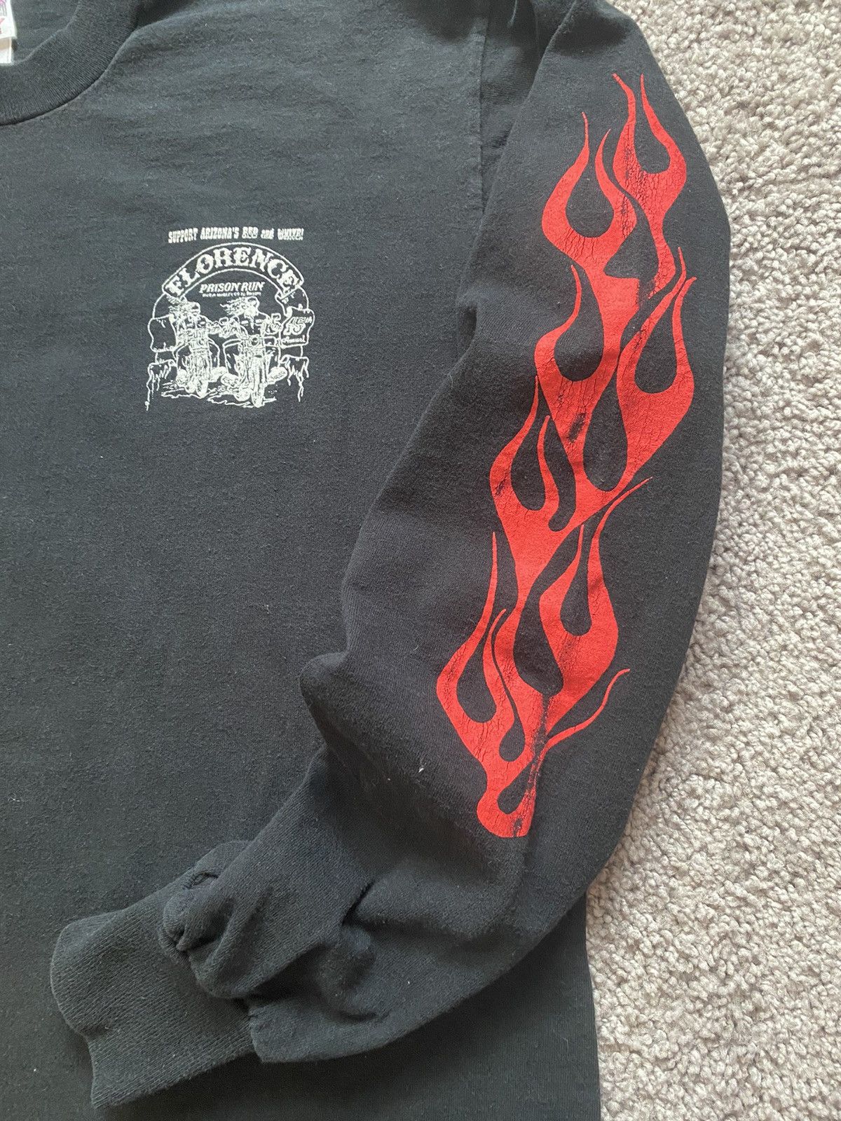 Harley Davidson × Vintage Vintage Harley Davidson Flames Longsleeve Tee Shirt Size US L / EU 52-54 / 3 - 4 Thumbnail