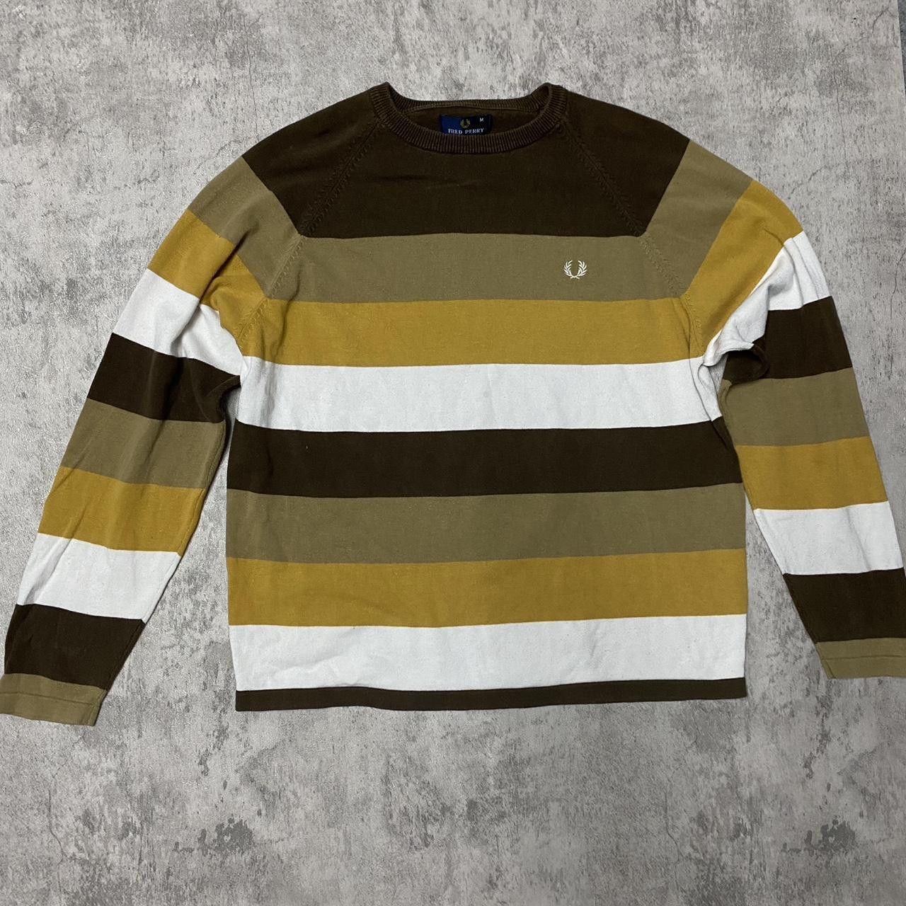 Fred Perry Brown and white striped Fred Perry long sleeve top #retro Size US M / EU 48-50 / 2 - 1 Thumbnail