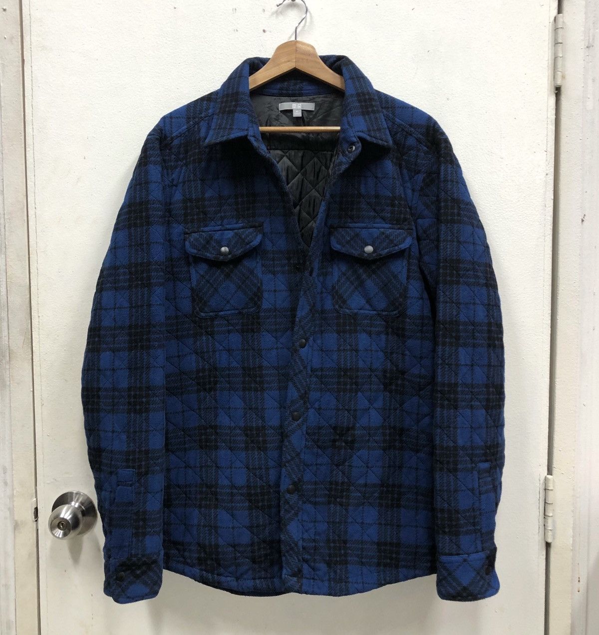 Uniqlo Uniqlo Flanel Checked Lined Quilted Shirt Jacket Size US XL / EU 56 / 4 - 1 Thumbnail