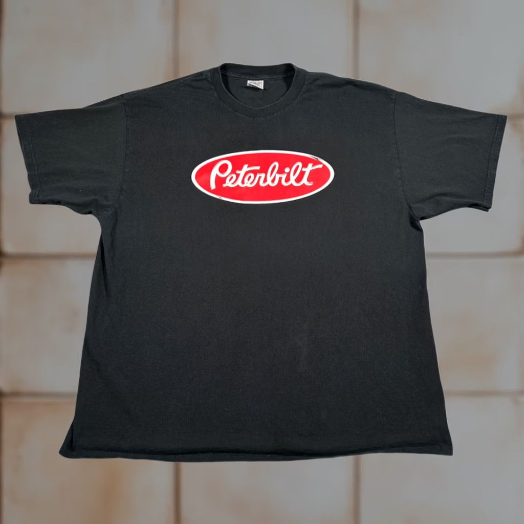Delta VINTAGE Peterbilt Shirt Adult 2XL Black Red Logo Trucker Semi 90s Shirt Mens 2XL Black Peterbilt Logo Trucker 90s Size US XXL / EU 58 / 5 - 1 Thumbnail
