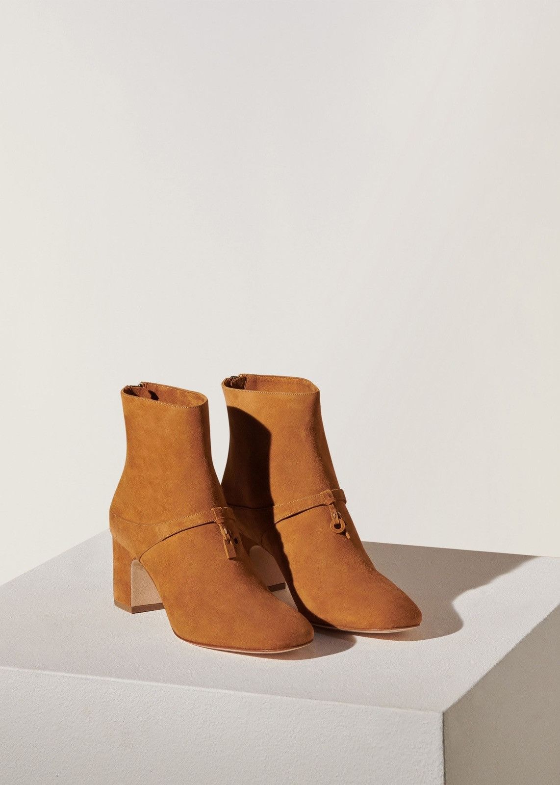 image of Loro Piana O1Loc1C0224 Suede Style Ankle Boots In Brown, Women's (Size 12)