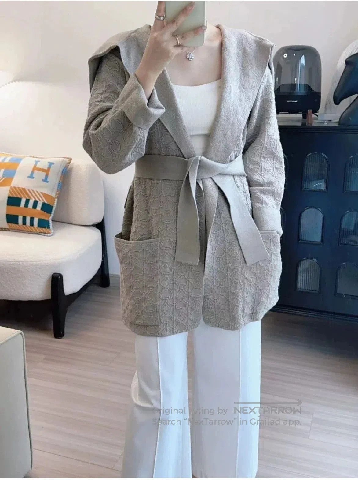 Hermes Hermes Cashmere Belted Cardigan Sweater. Size US XS / EU 42 / 0 - 9 Thumbnail