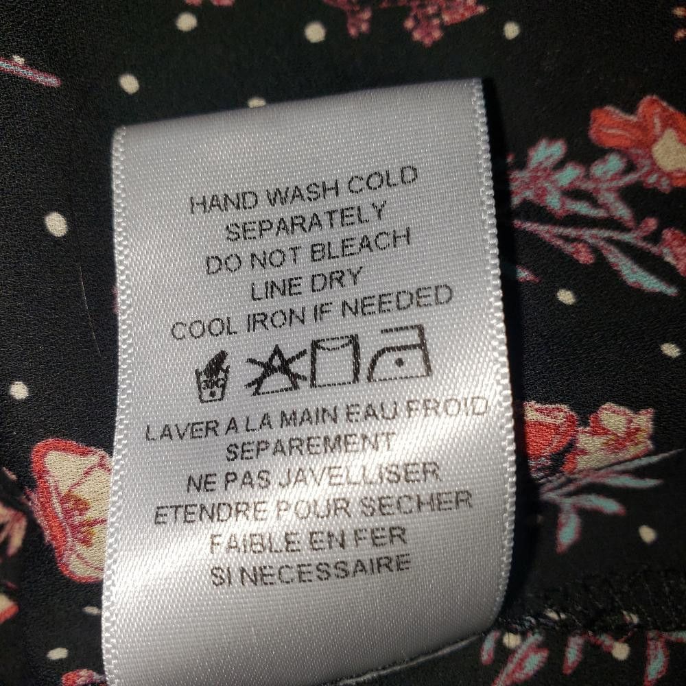 Designer CT378 Pleione Ladies Black Floral Long Sleeve Blouse XL Size XL / US 12-14 / IT 48-50 - 8 Thumbnail