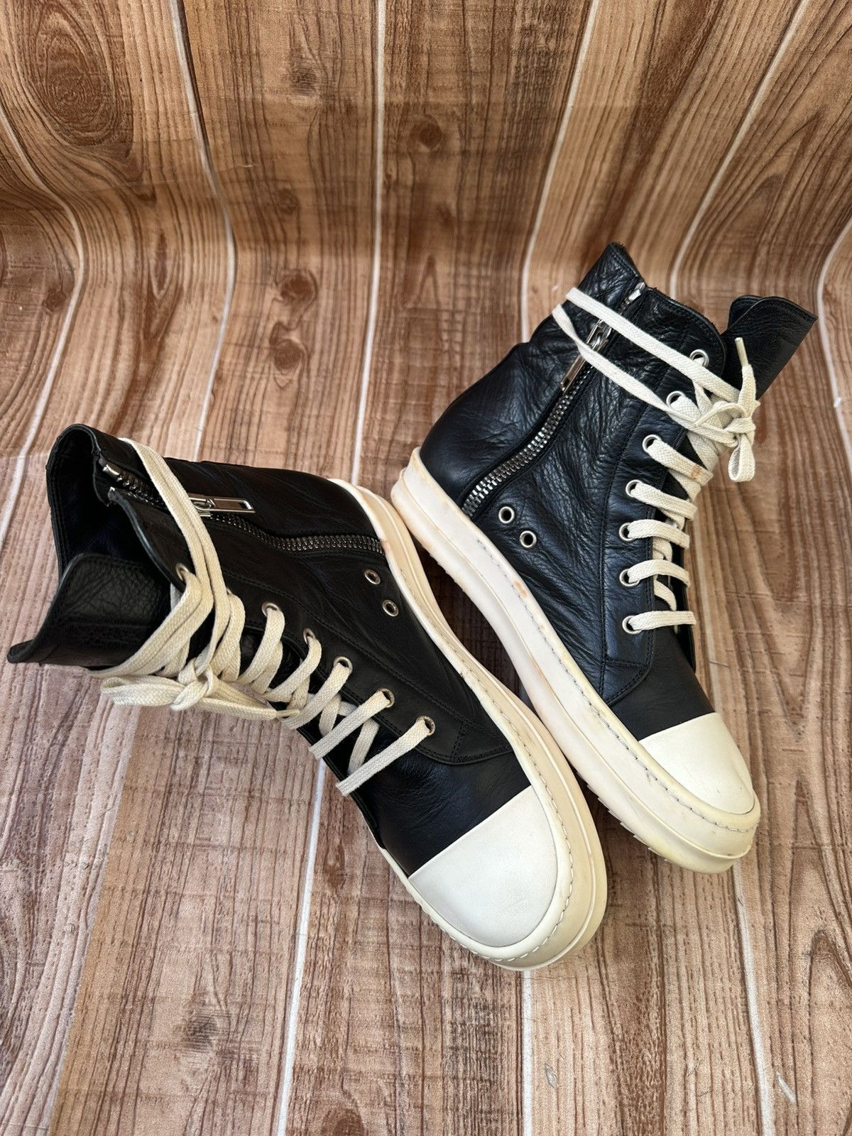 Rick Owens W18 Rick Owens Mainline Black Ramones Size US 8.5 / IT 38.5 - 10 Thumbnail