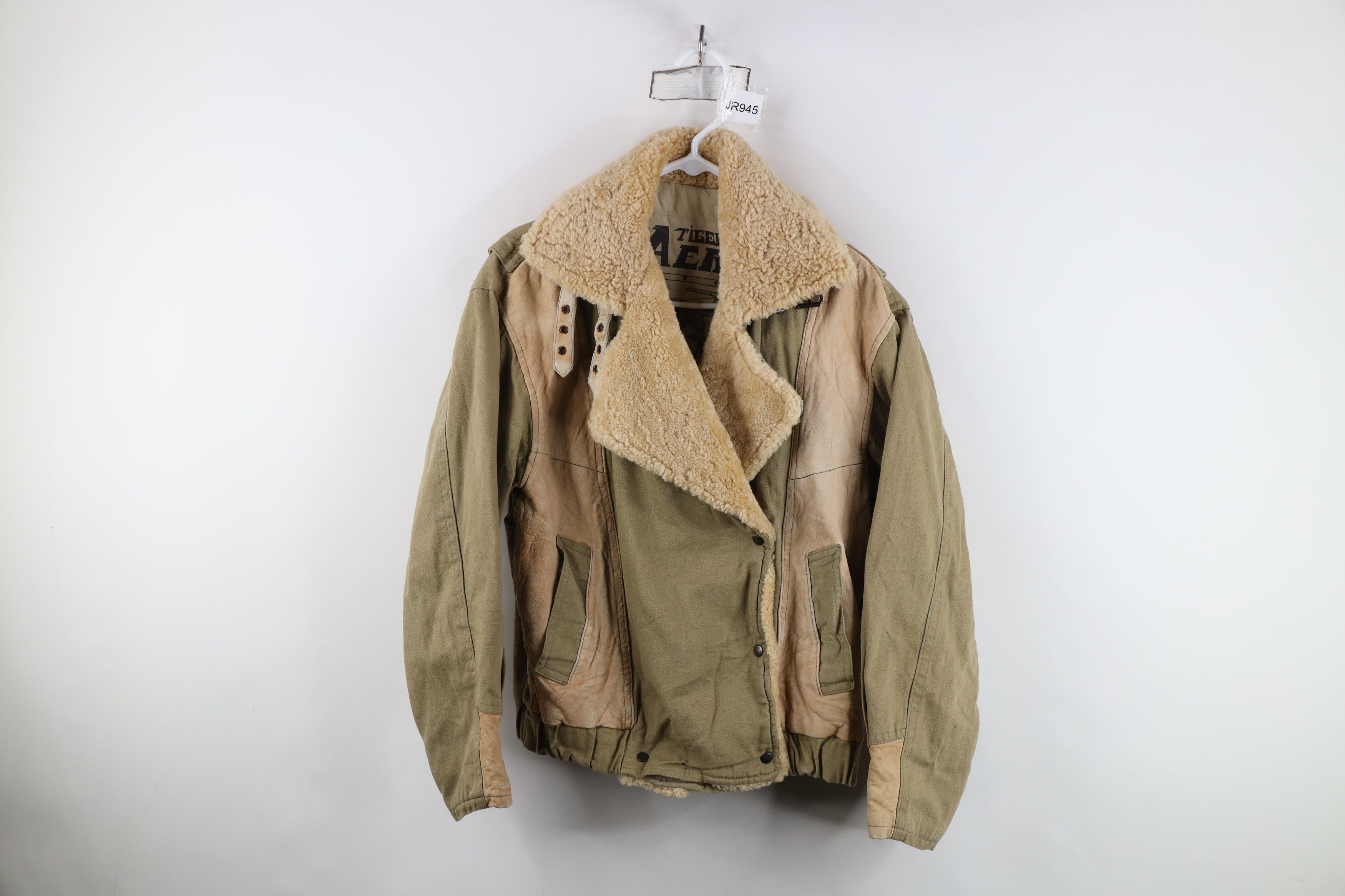 Vintage Vintage 80s Amelia Earhart Shearling Leather Flight Jacket Size M / US 6-8 / IT 42-44 - 1 Thumbnail