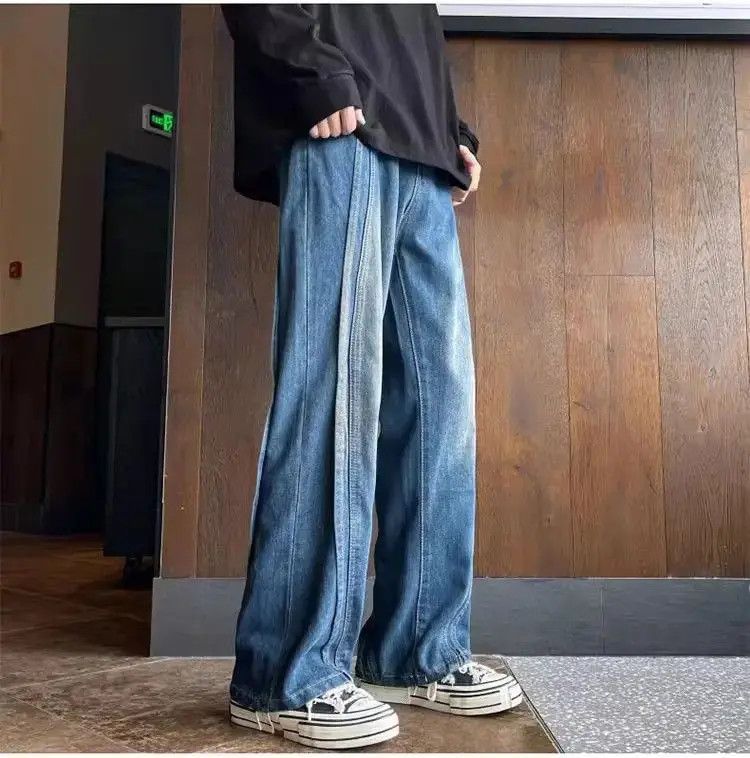 Japanese Brand Retro loose fitting straight leg jeans Size US 30 / EU 46 - 5 Thumbnail