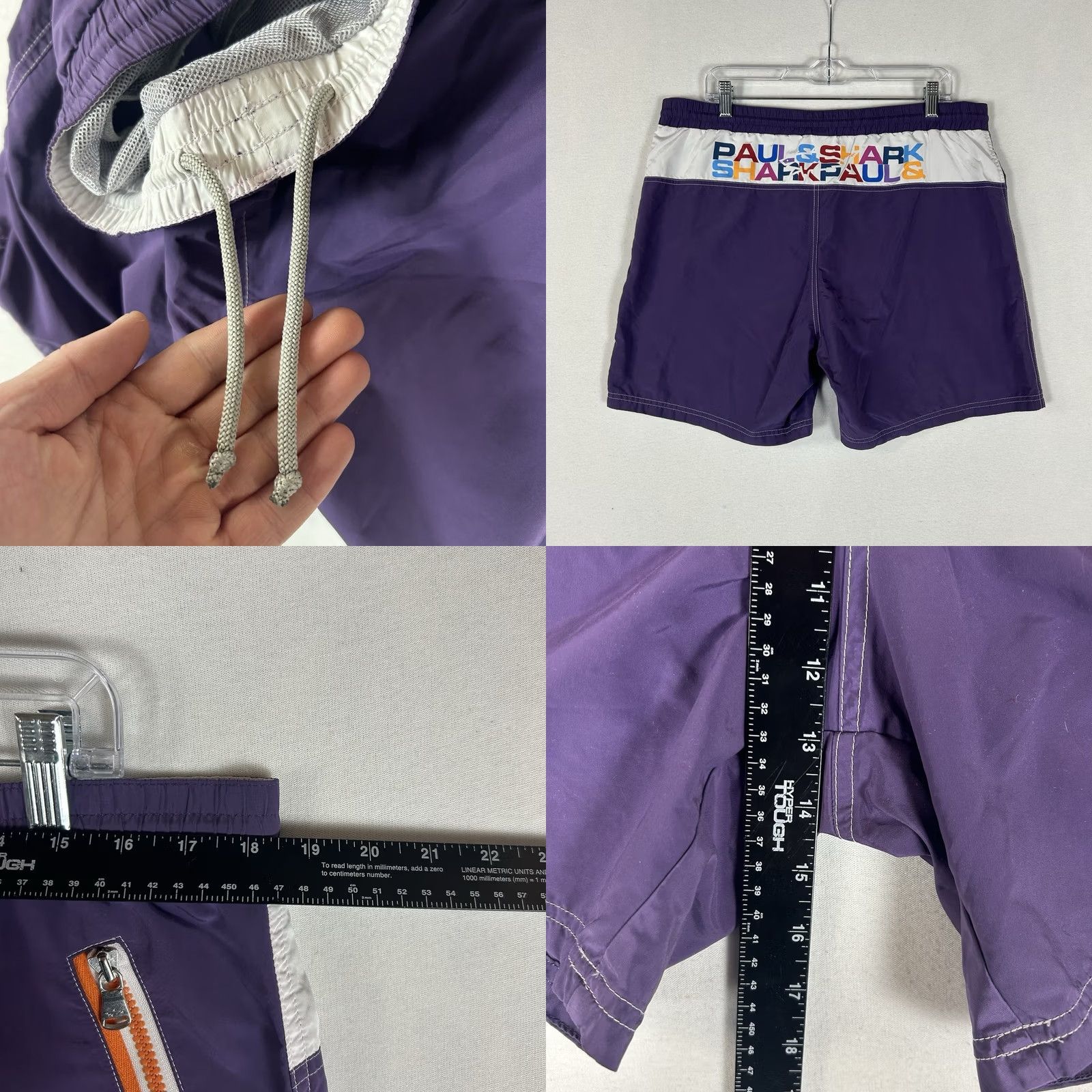 Vintage VINTAGE South Sea Yacht Club Swim Trunks Mens L Purple Pockets Shorts Size US 33 - 8 Thumbnail