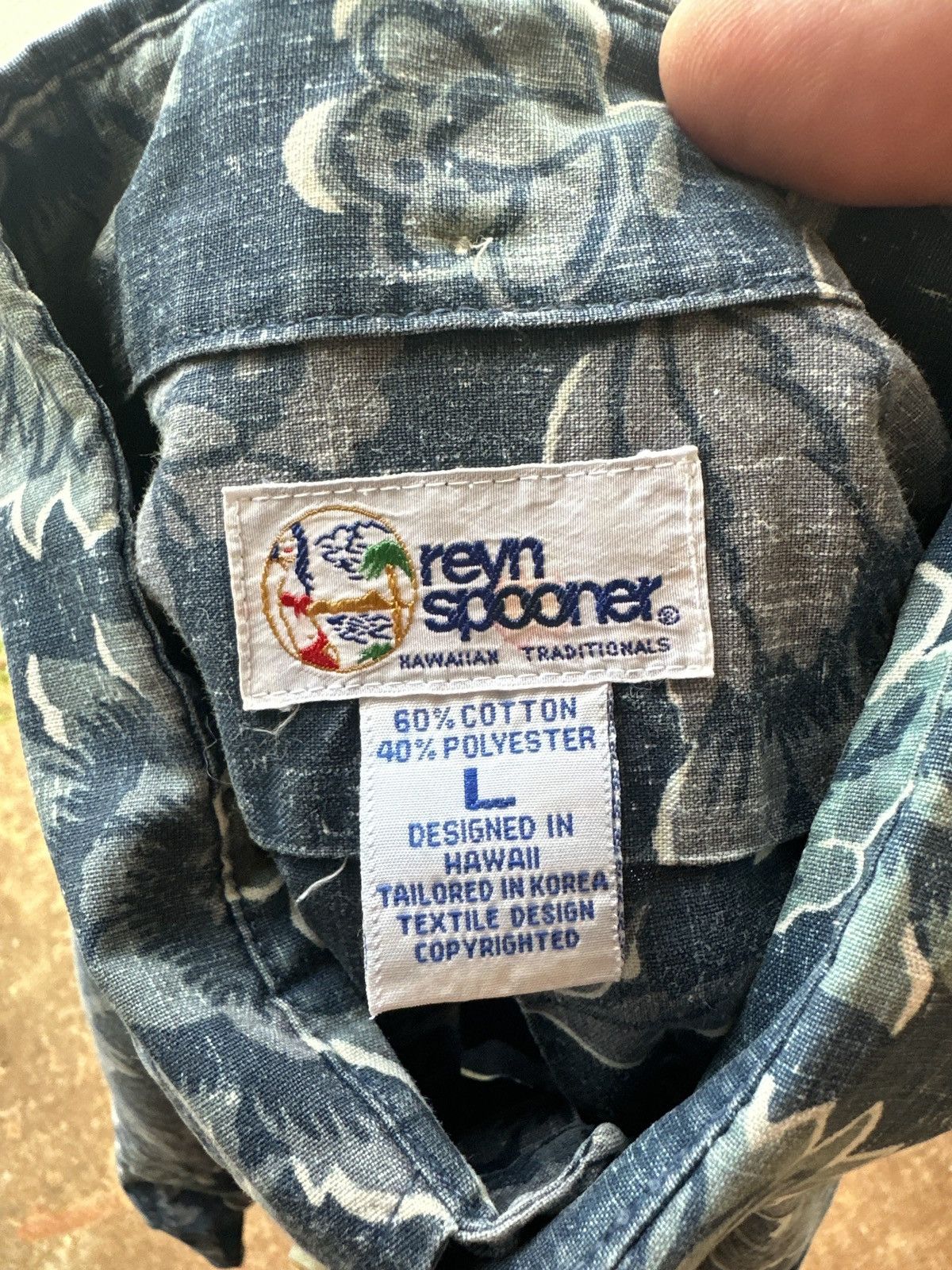 Reyn Spooner PreOwned Reyn Spooner Hawaiian Print 3/4 Button Blue Men's L Size US L / EU 52-54 / 3 - 4 Thumbnail