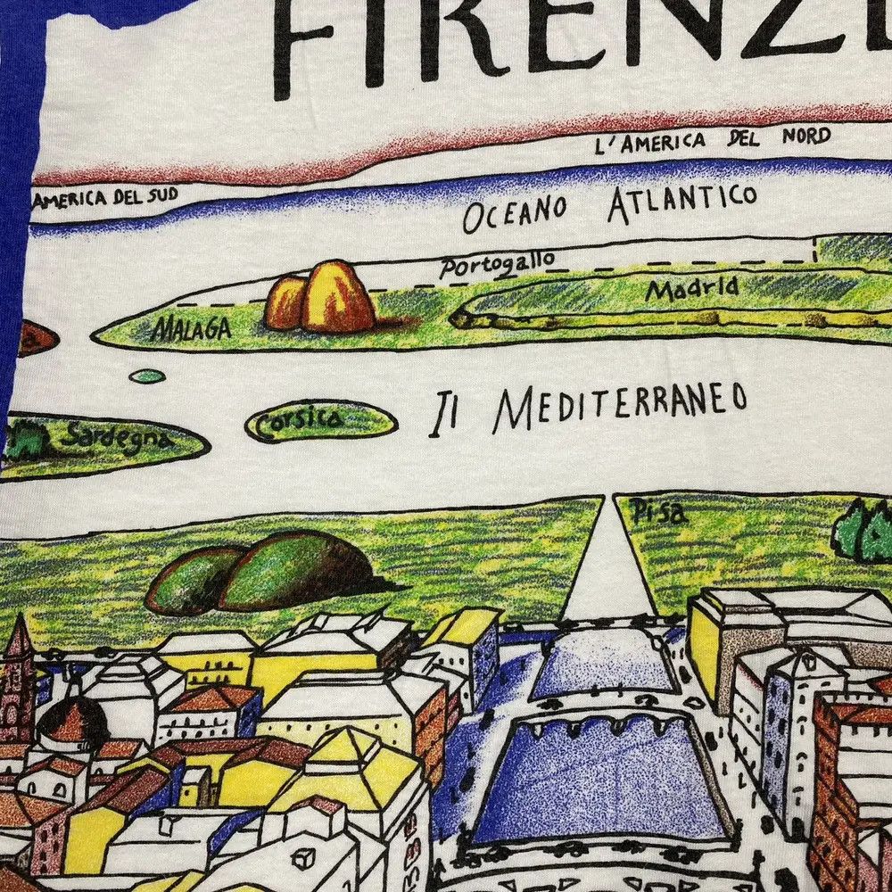 Vintage Vintage 80's The ART OF FIRENZE CITY Graphic Tee Size US M / EU 48-50 / 2 - 6 Thumbnail