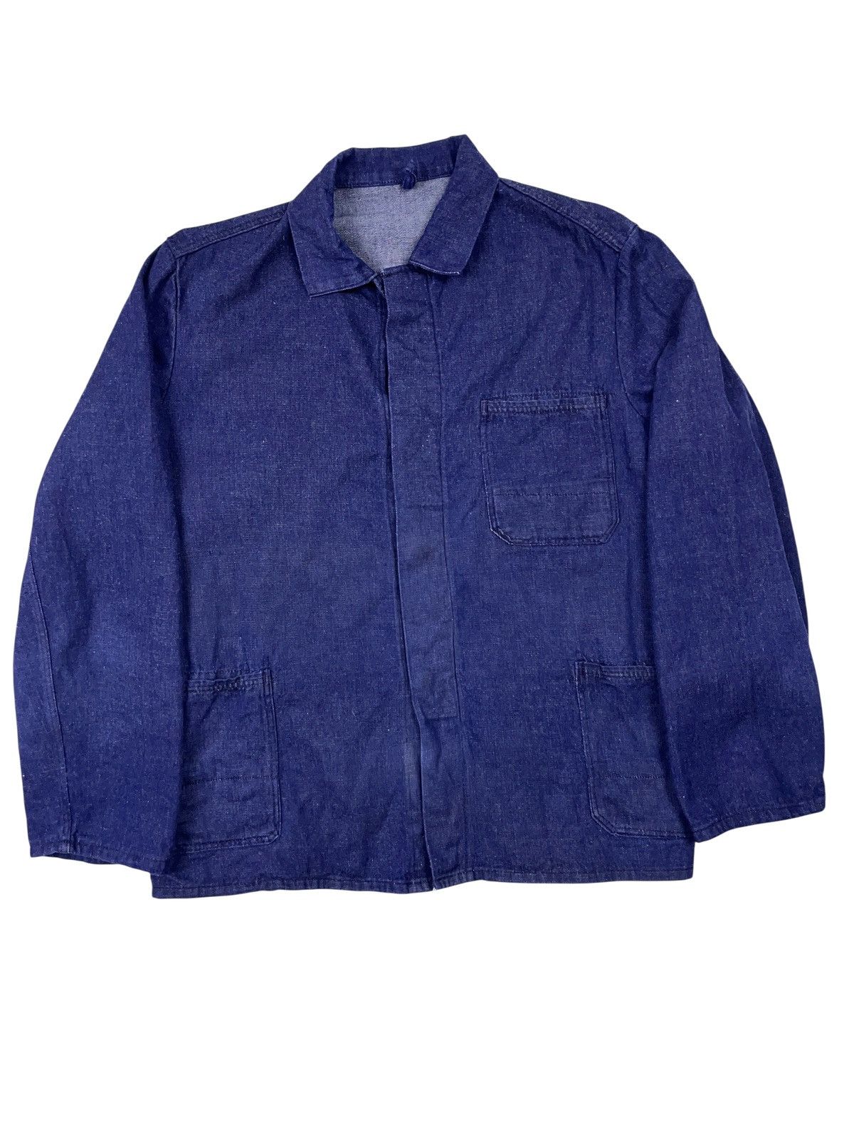 Le Laboureur Vintage 60s Sanfor Jacket French Chore Coat Vetra Workwear Size US M / EU 48-50 / 2 - 1 Thumbnail