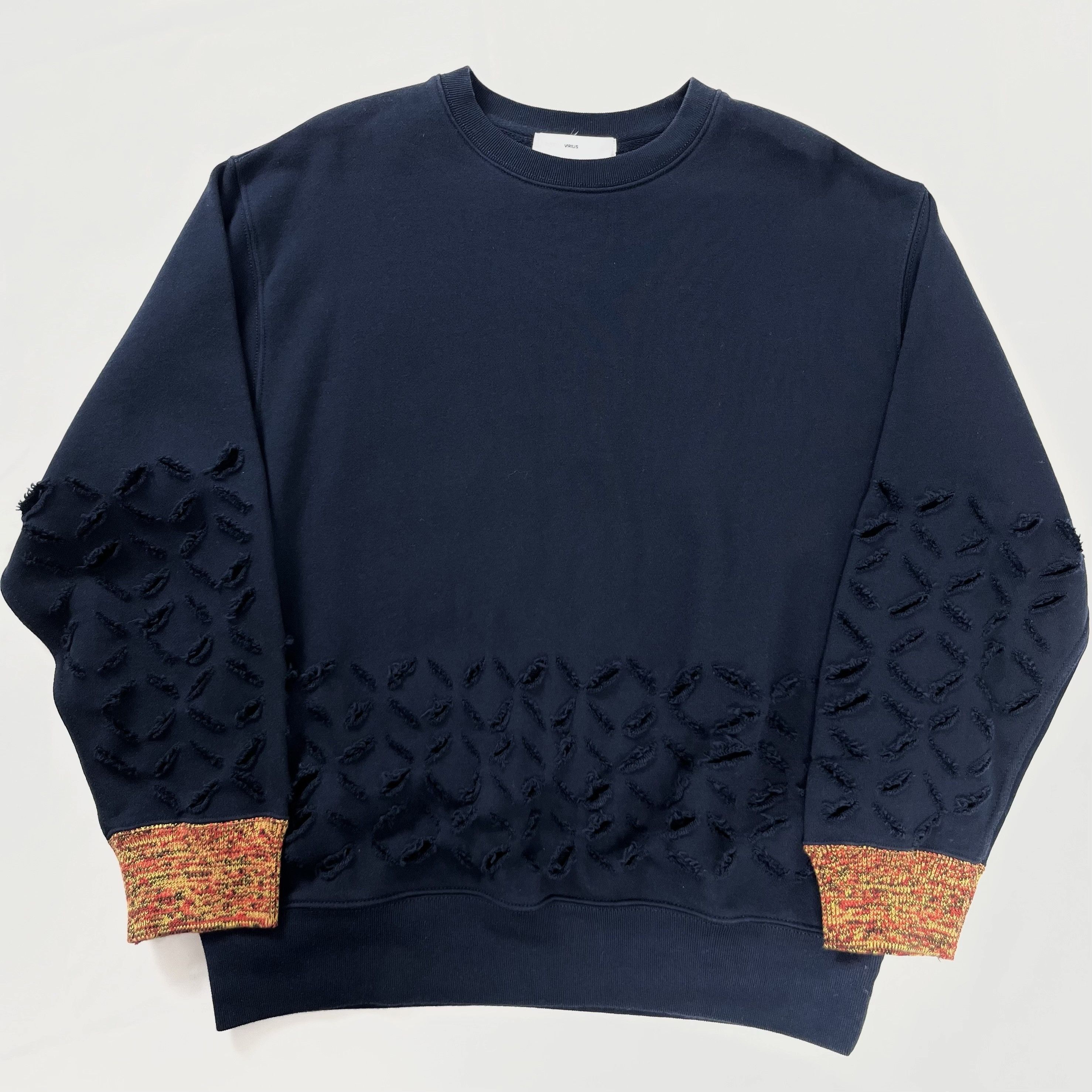 image of Toga Virilis Knit Rib Sweatshirt 22Ss in Navy, Men's (Size Medium)