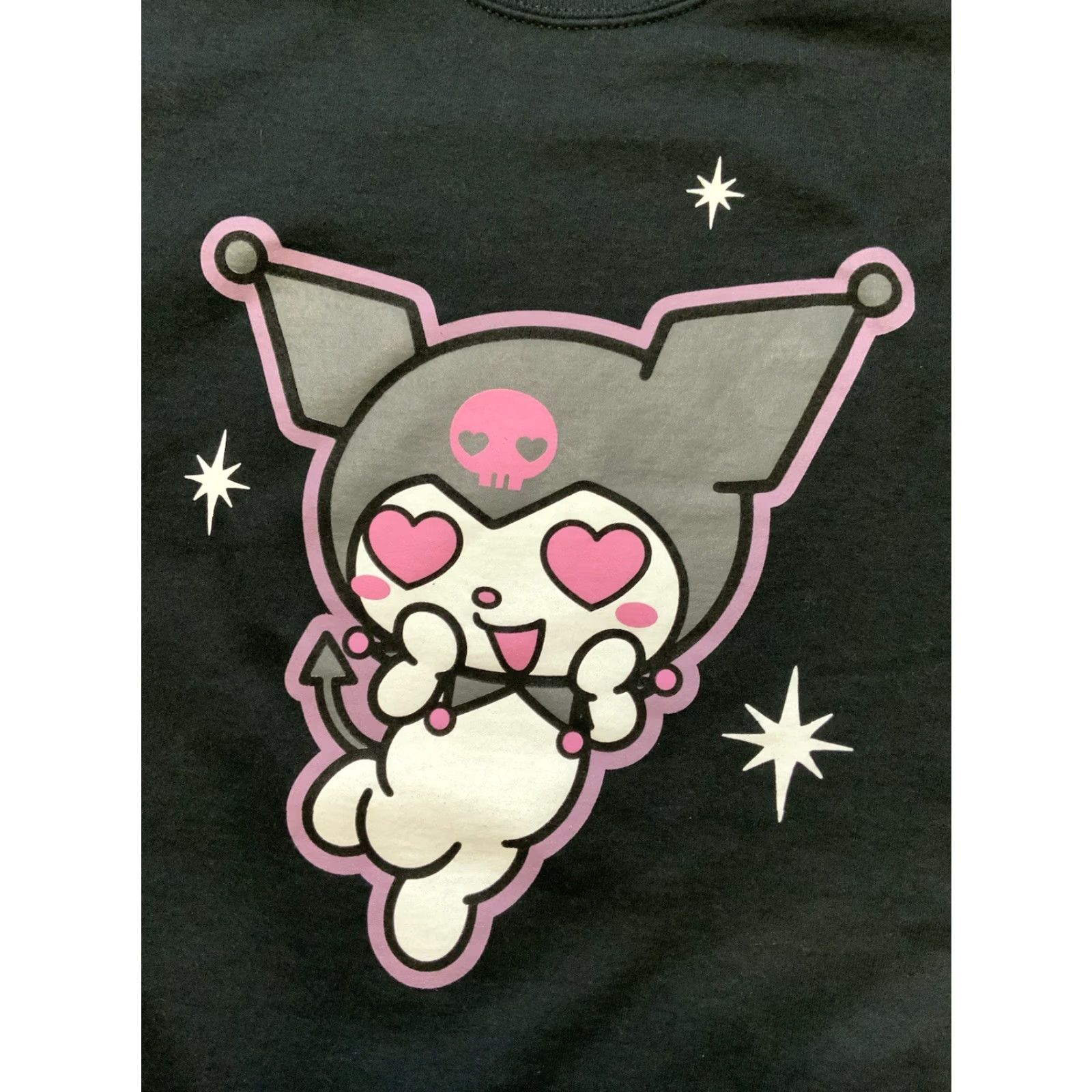 Vintage VINTAGE Kuromi By Sanrio BioWorld Anime Heart Skull Black Crewneck Sweatshirt Sz. L Unisex Adults Large Size Size US L / EU 52-54 / 3 - 6 Thumbnail