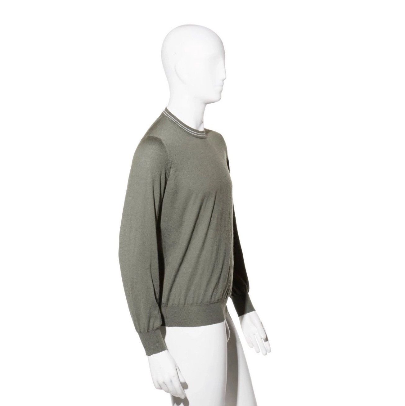 Brunello Cucinelli Brunello Cucinelli Men's Cashmere Blend Sweater M Green Size US M / EU 48-50 / 2 - 2 Thumbnail