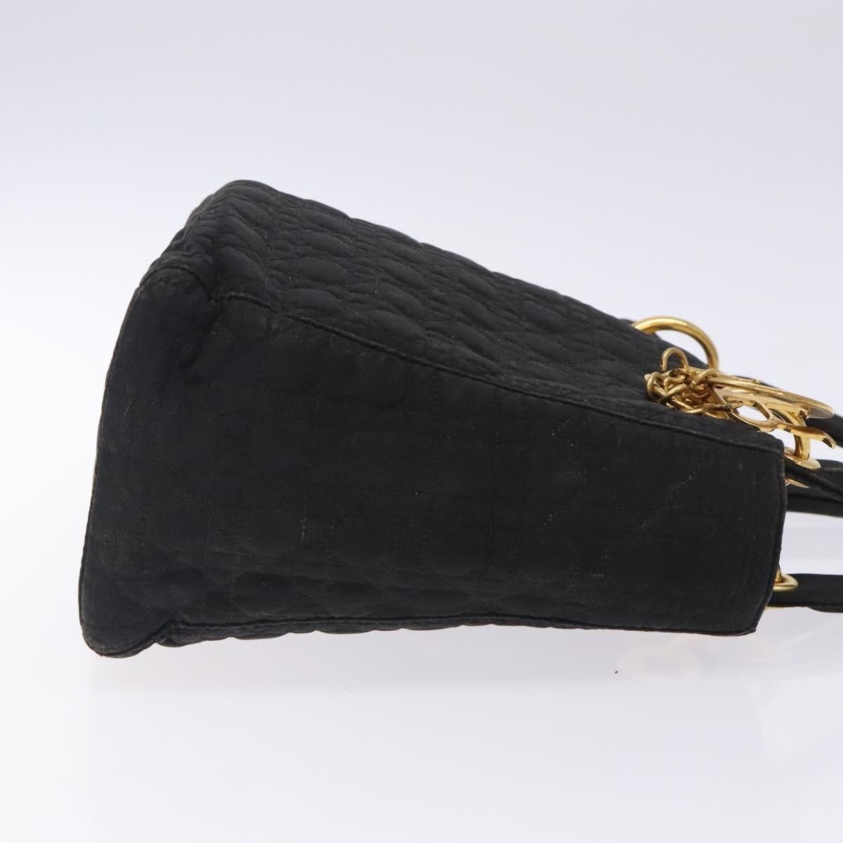 Dior DIOR Canage Hand Bag Nylon Black Gold Size ONE SIZE - 4 Thumbnail