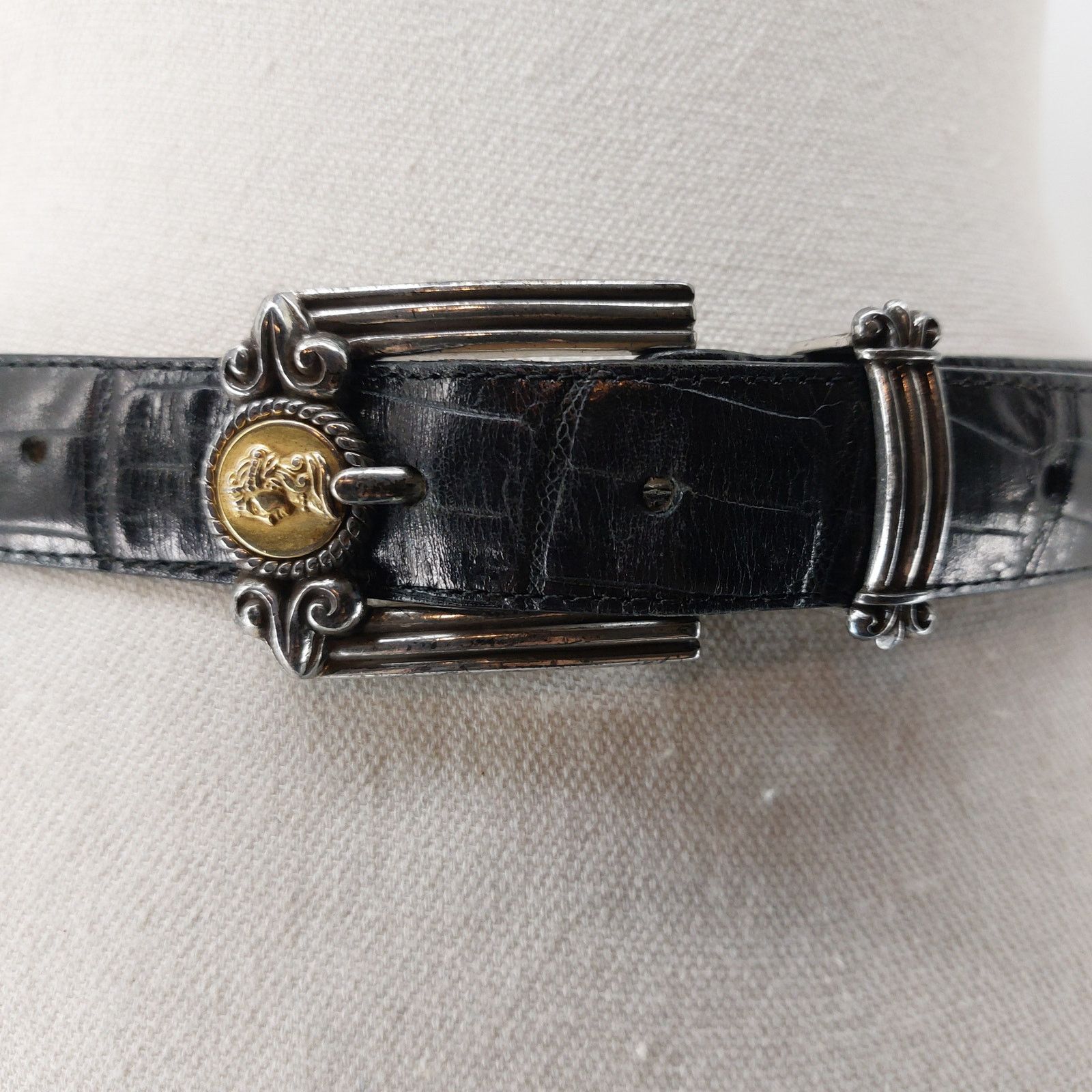 Brighton Brighton Museum Collection Black Leather Belt Coins M Size ONE SIZE - 12 Thumbnail