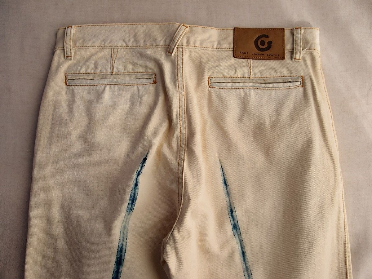 FAKE LONDON GENIUS Bleached Flare Jeans Early 2000s Archive