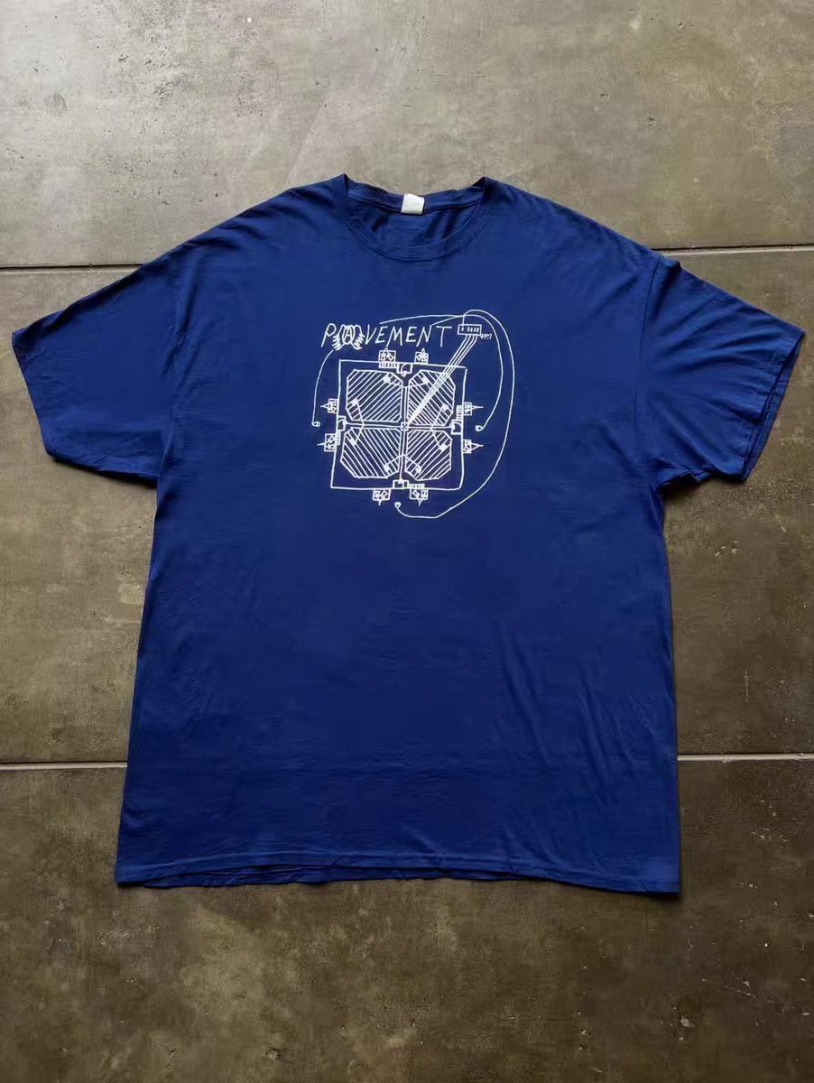 Vintage Blue Washed Vintage-Print Cotton T-Shirt Size US M / EU 48-50 / 2 - 1 Thumbnail