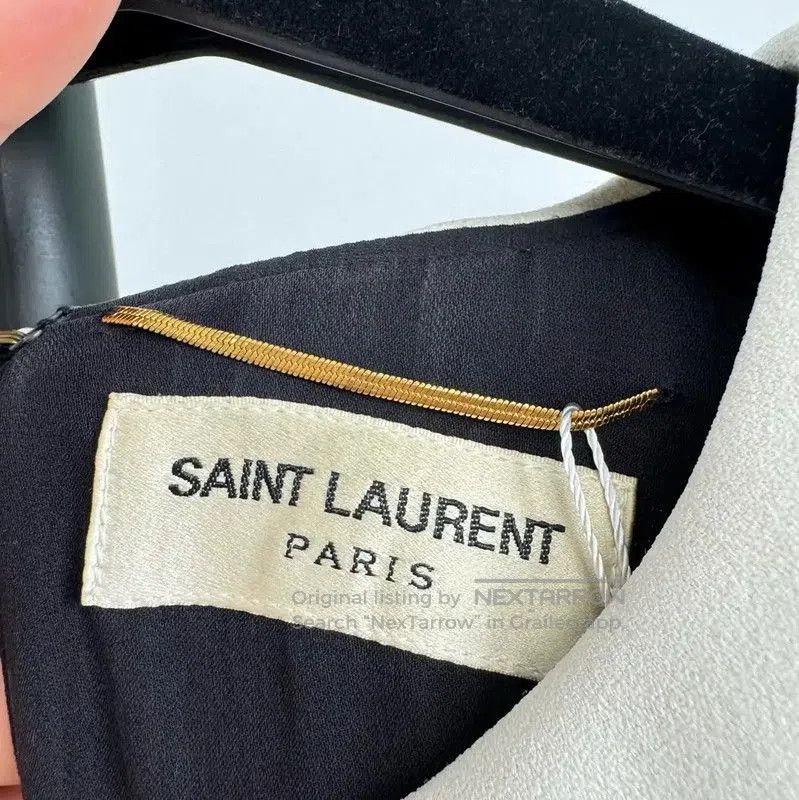 Yves Saint Laurent YSL Black Cotton Dress for Women . Size S / US 4 / IT 40 - 3 Thumbnail