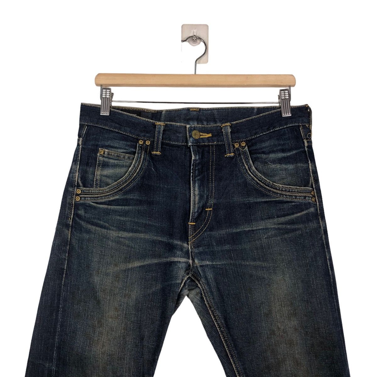 Japanese Brand 🔥VINTAGE DENIM LEE SELVEDGES RED LINE BIKER WEAR Size US 30 / EU 46 - 3 Thumbnail